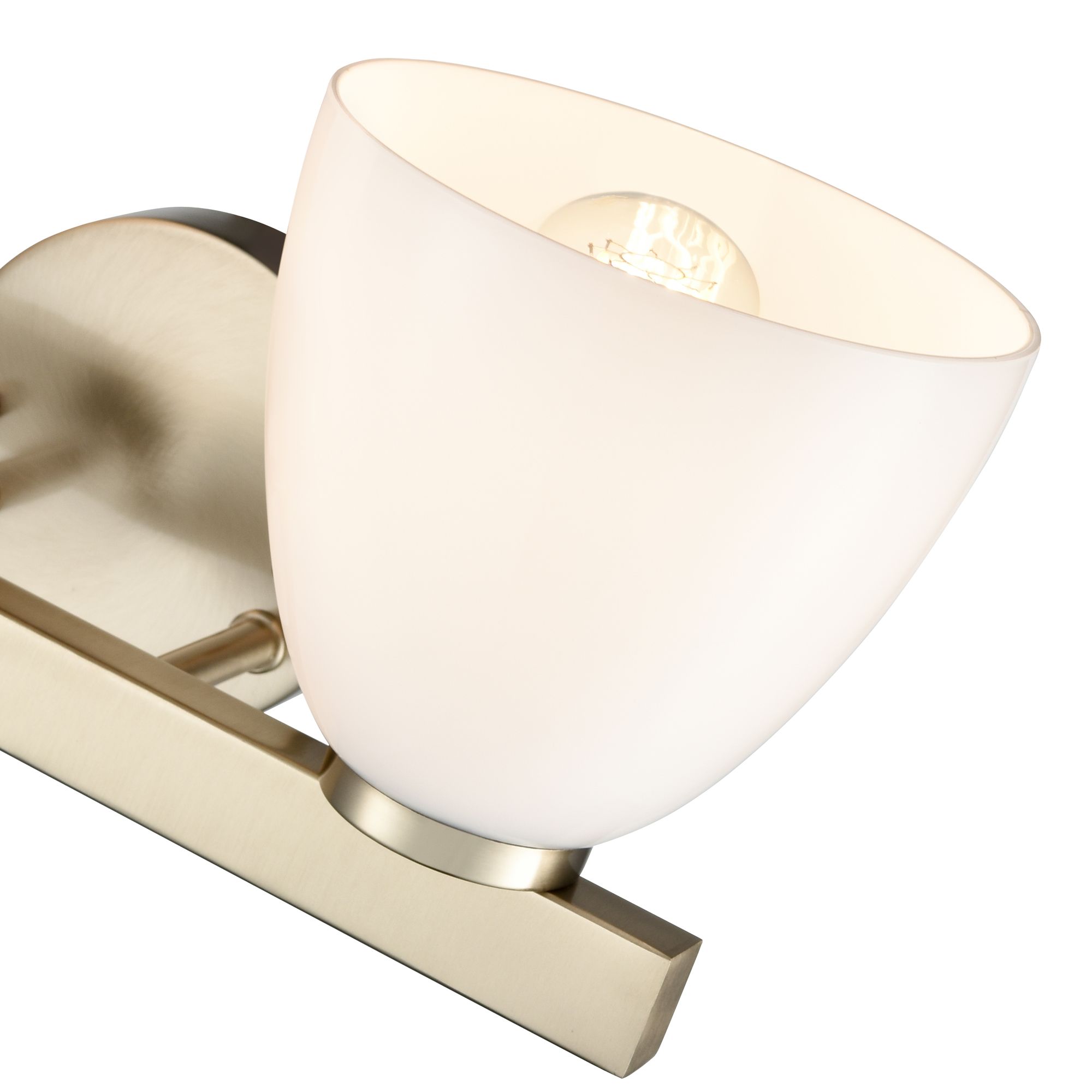 Image 6 Millennium Apria 2-Light 15.75" Modern Gold Vanity Light with Glass Shade more views