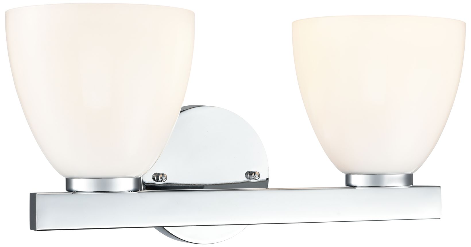 Millennium Apria 2-Light 15.75" Polished Chrome Vanity Light with Shade