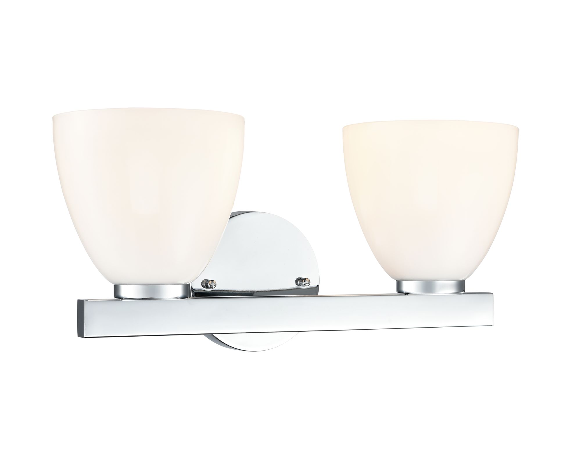 Image 2 Millennium Apria 2-Light 15.75" Polished Chrome Vanity Light with Shade more views