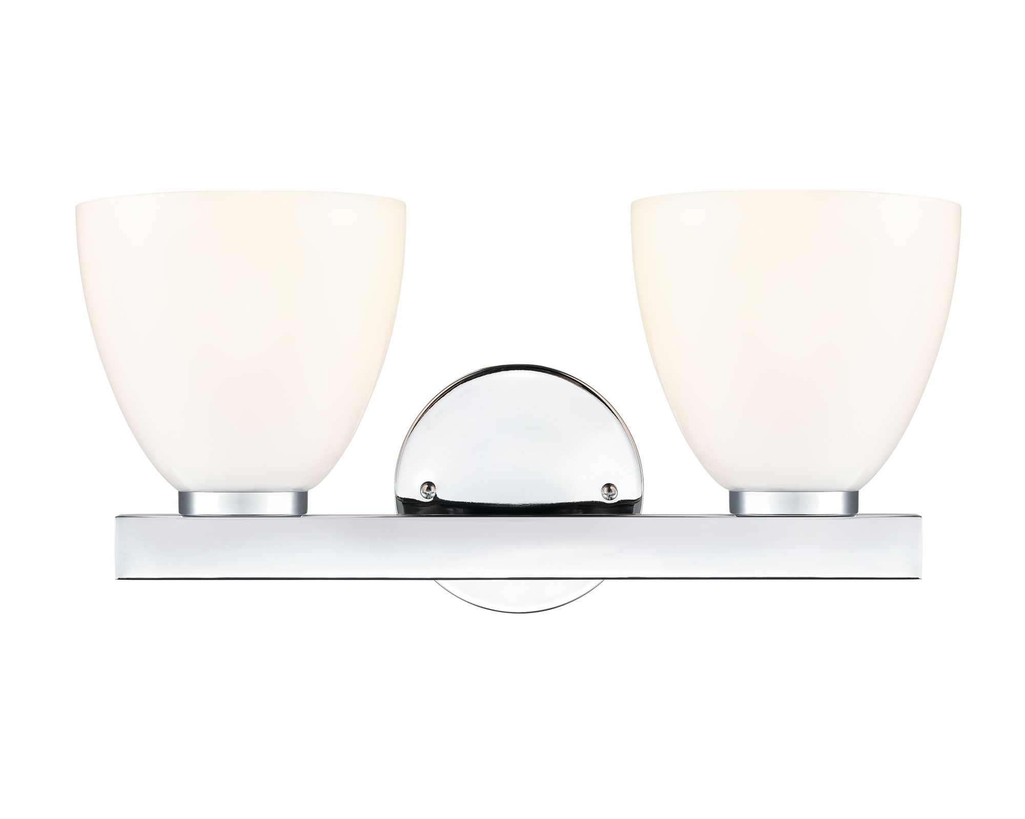 Image 3 Millennium Apria 2-Light 15.75" Polished Chrome Vanity Light with Shade more views