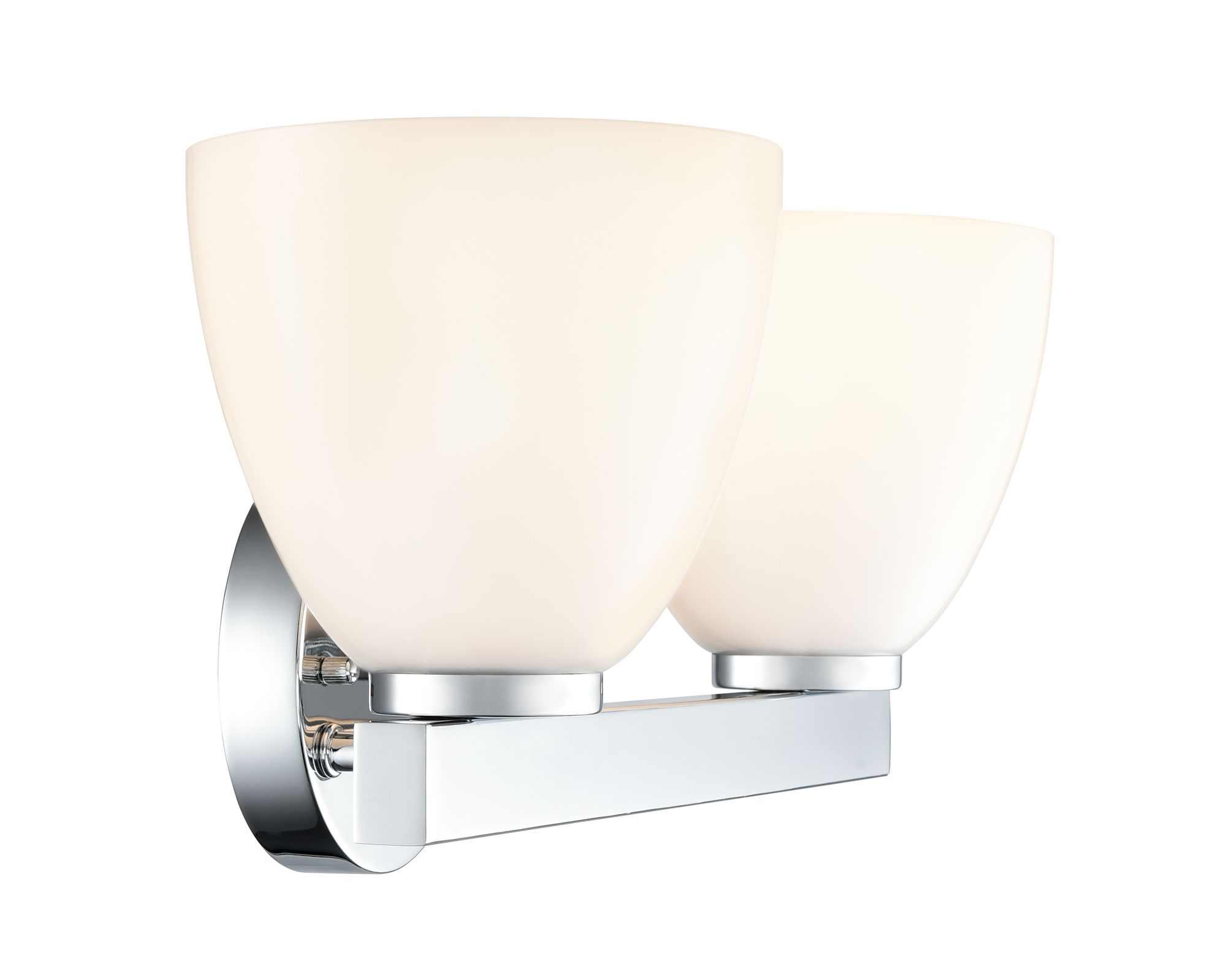 Image 4 Millennium Apria 2-Light 15.75" Polished Chrome Vanity Light with Shade more views