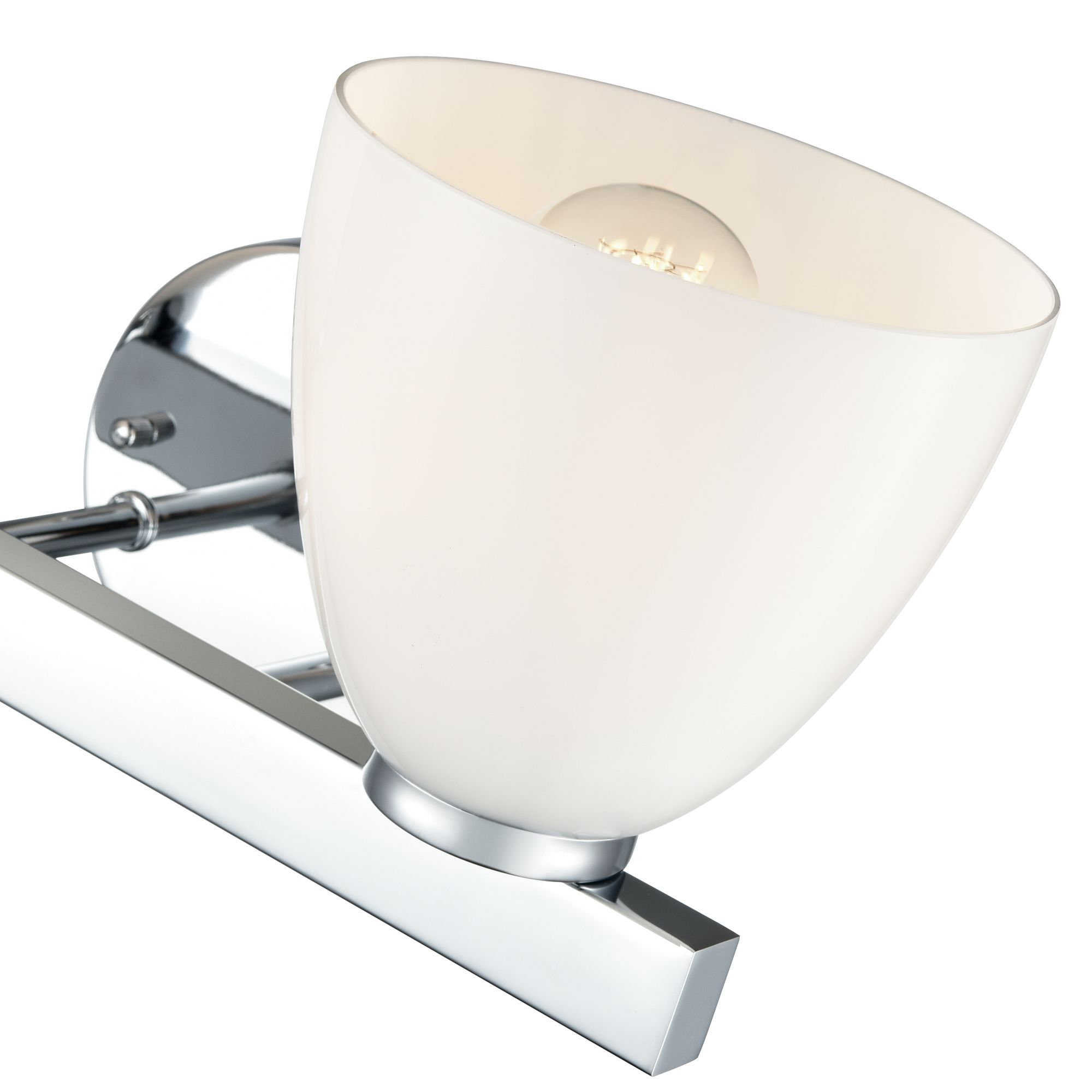 Image 6 Millennium Apria 2-Light 15.75" Polished Chrome Vanity Light with Shade more views