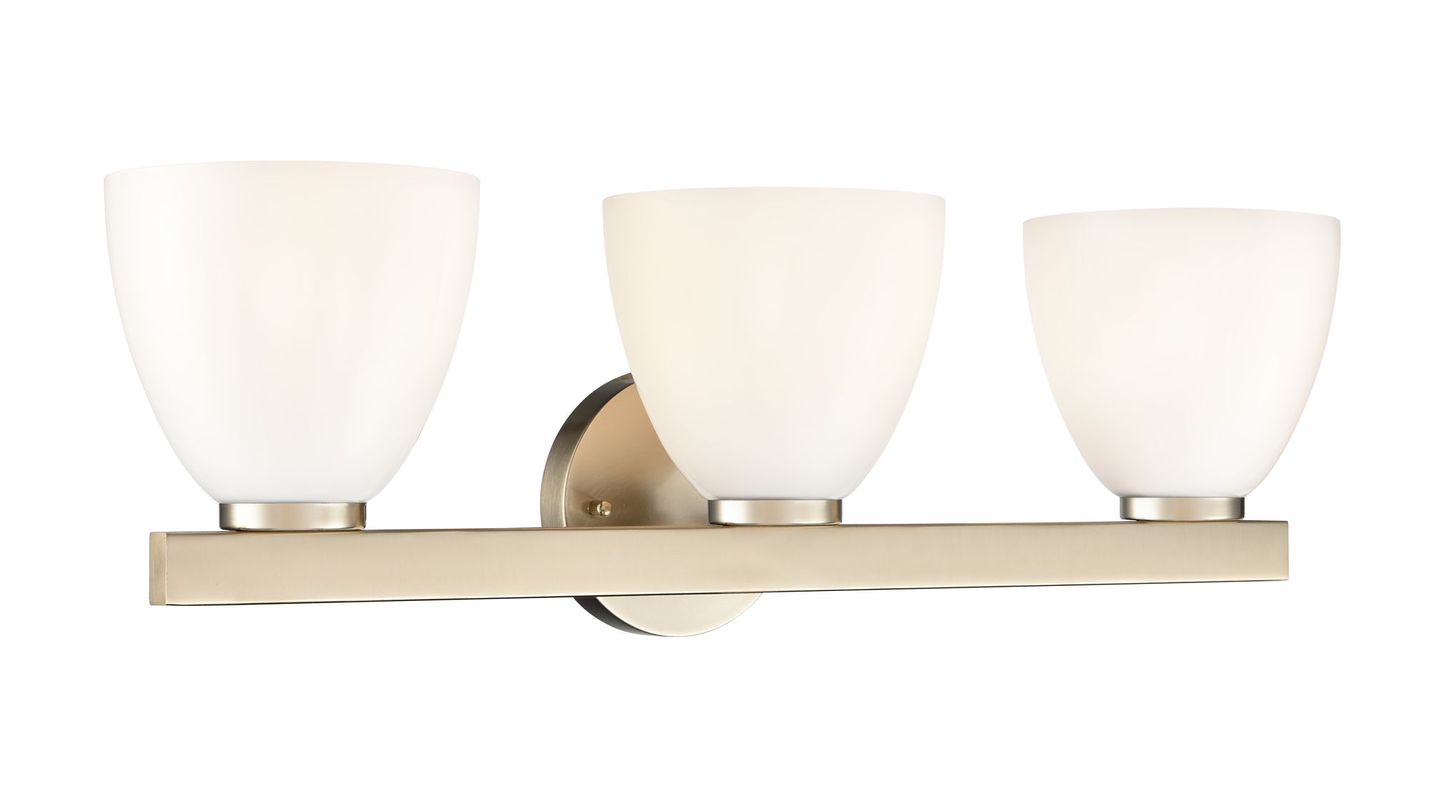 Image 2 Millennium Apria 3-Light 24" Modern Gold Vanity Light with Glass Shade more views