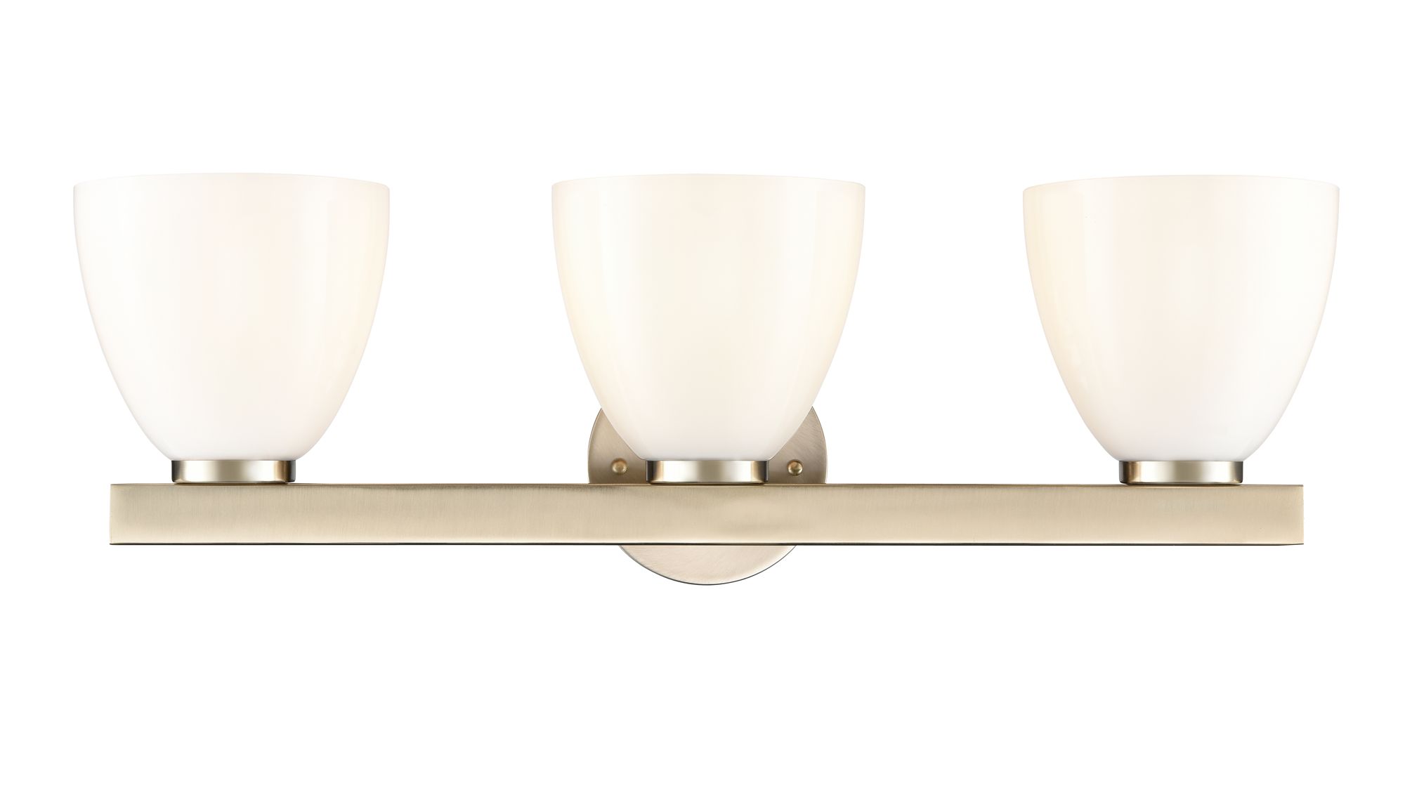 Image 3 Millennium Apria 3-Light 24" Modern Gold Vanity Light with Glass Shade more views