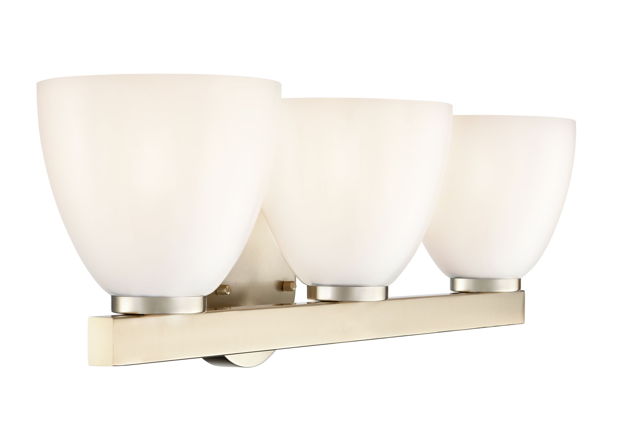 Image 4 Millennium Apria 3-Light 24" Modern Gold Vanity Light with Glass Shade more views