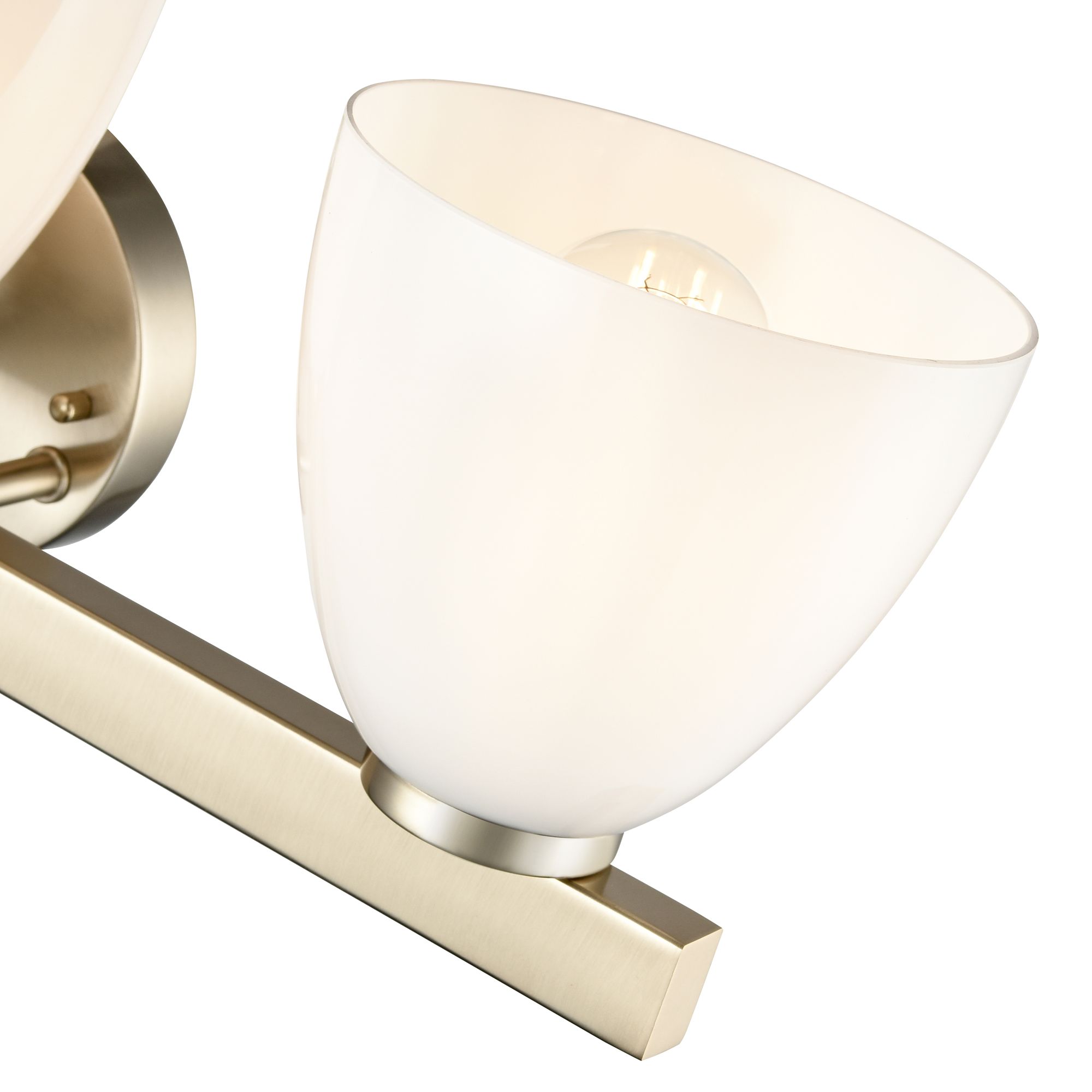 Image 6 Millennium Apria 3-Light 24" Modern Gold Vanity Light with Glass Shade more views