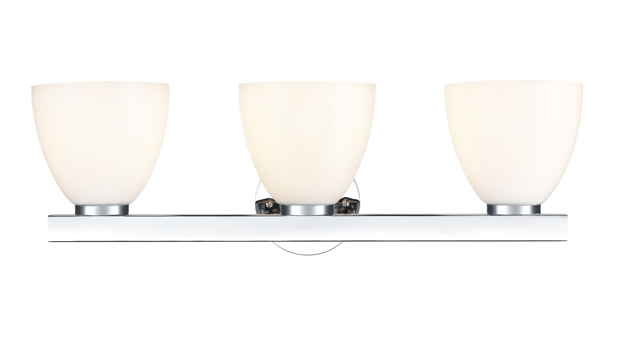 Image 3 Millennium Apria 3-Light 24" Polished Chrome Vanity Light with Glass Shade more views