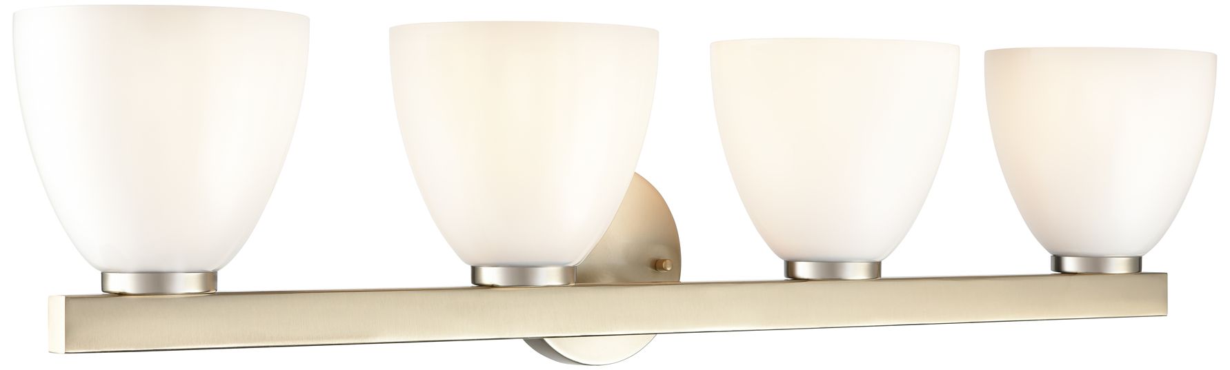 Millennium Apria 4-Light 33" Modern Gold Vanity Light with Glass Shade