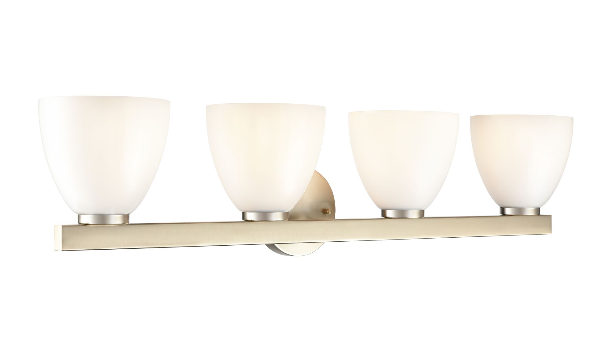 Image 2 Millennium Apria 4-Light 33" Modern Gold Vanity Light with Glass Shade more views