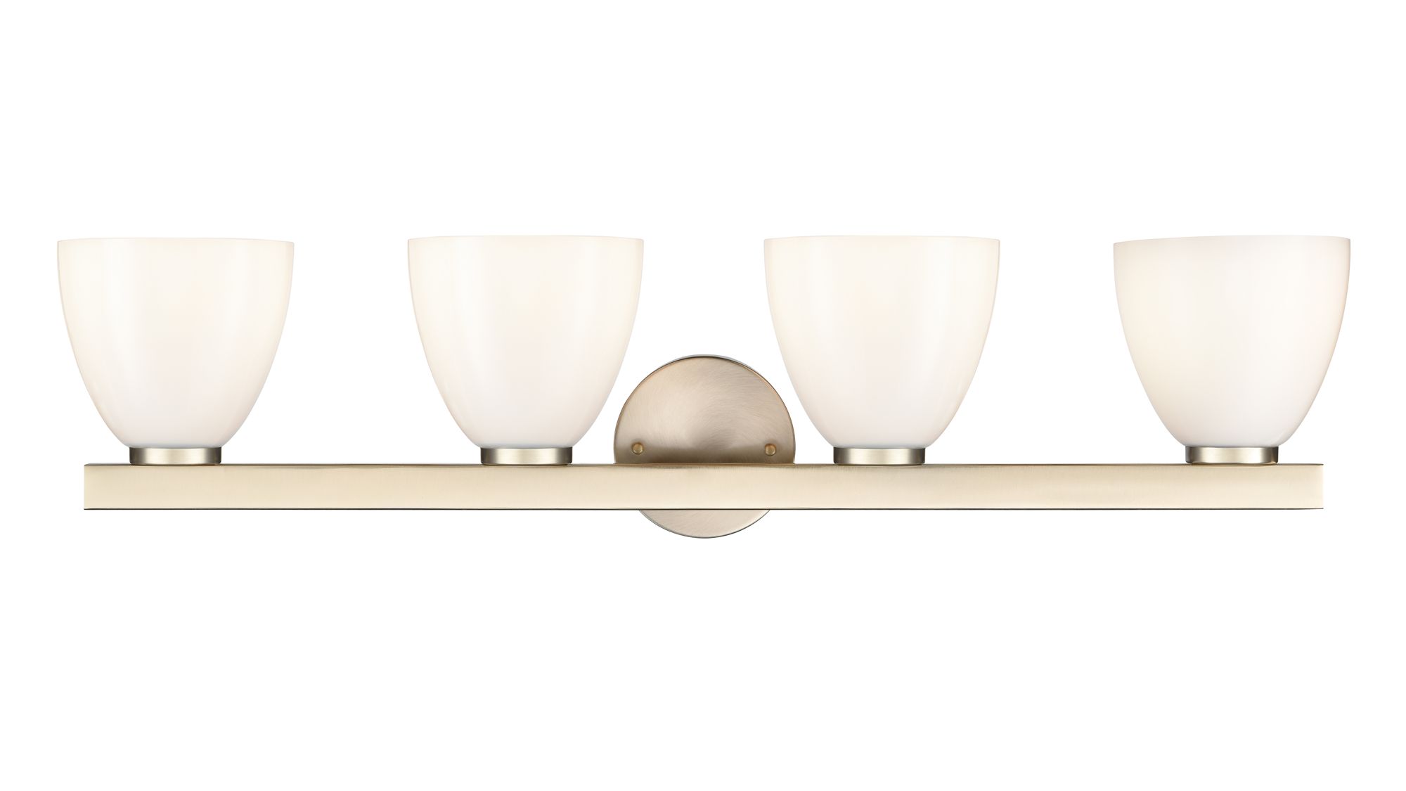 Image 3 Millennium Apria 4-Light 33" Modern Gold Vanity Light with Glass Shade more views