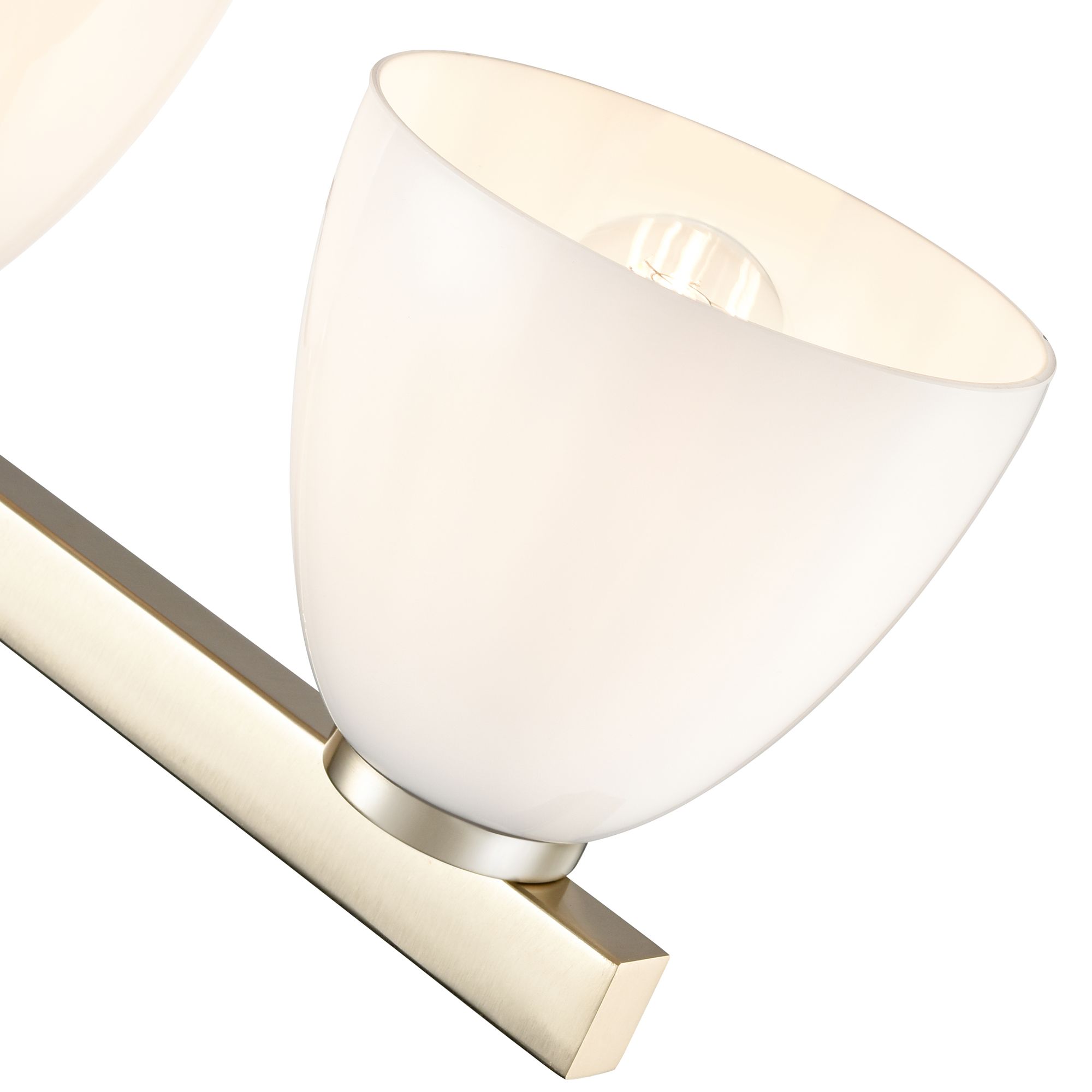 Image 6 Millennium Apria 4-Light 33" Modern Gold Vanity Light with Glass Shade more views