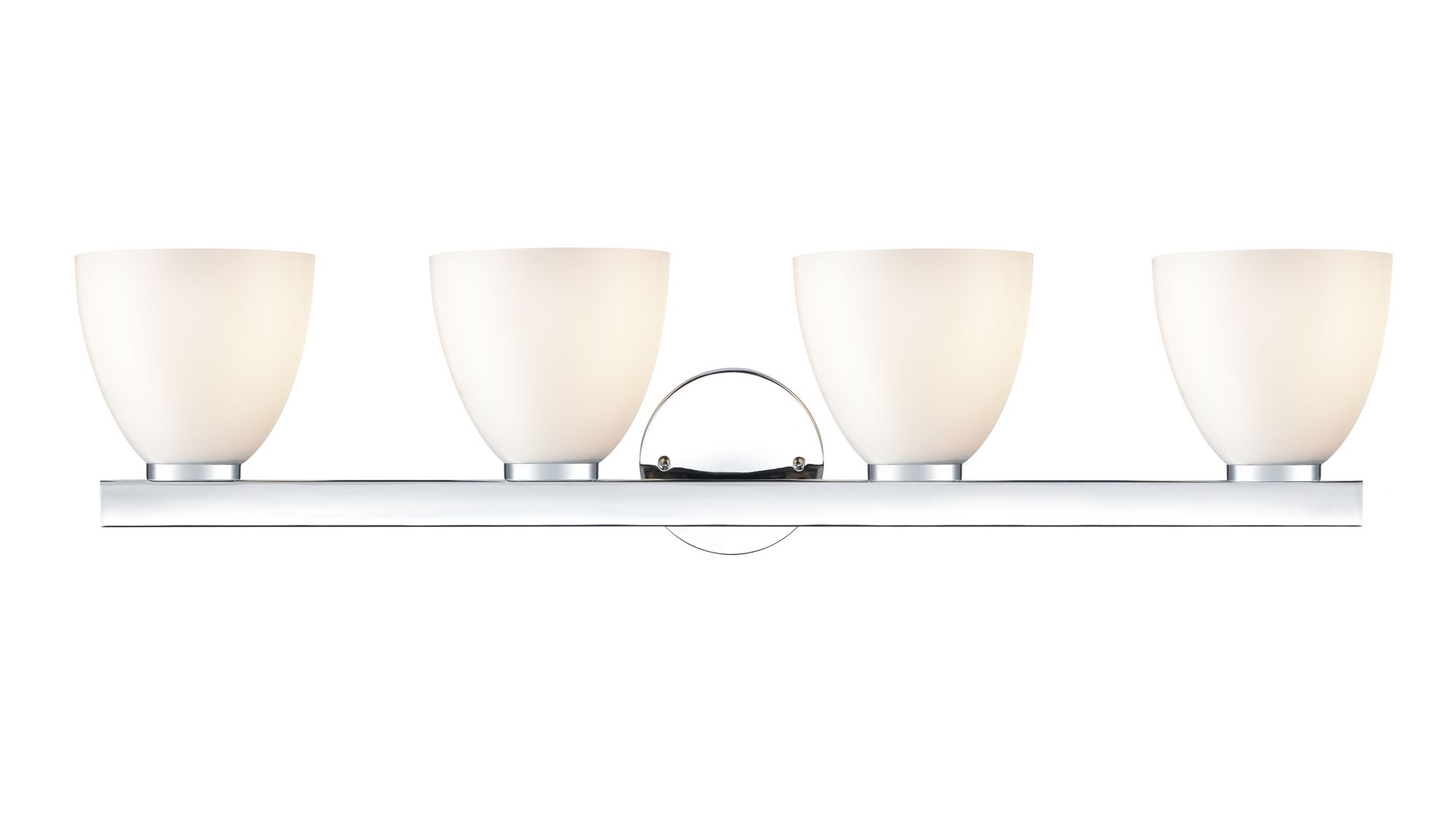 Image 3 Millennium Apria 4-Light 33" Polished Chrome Vanity Light with Glass Shade more views