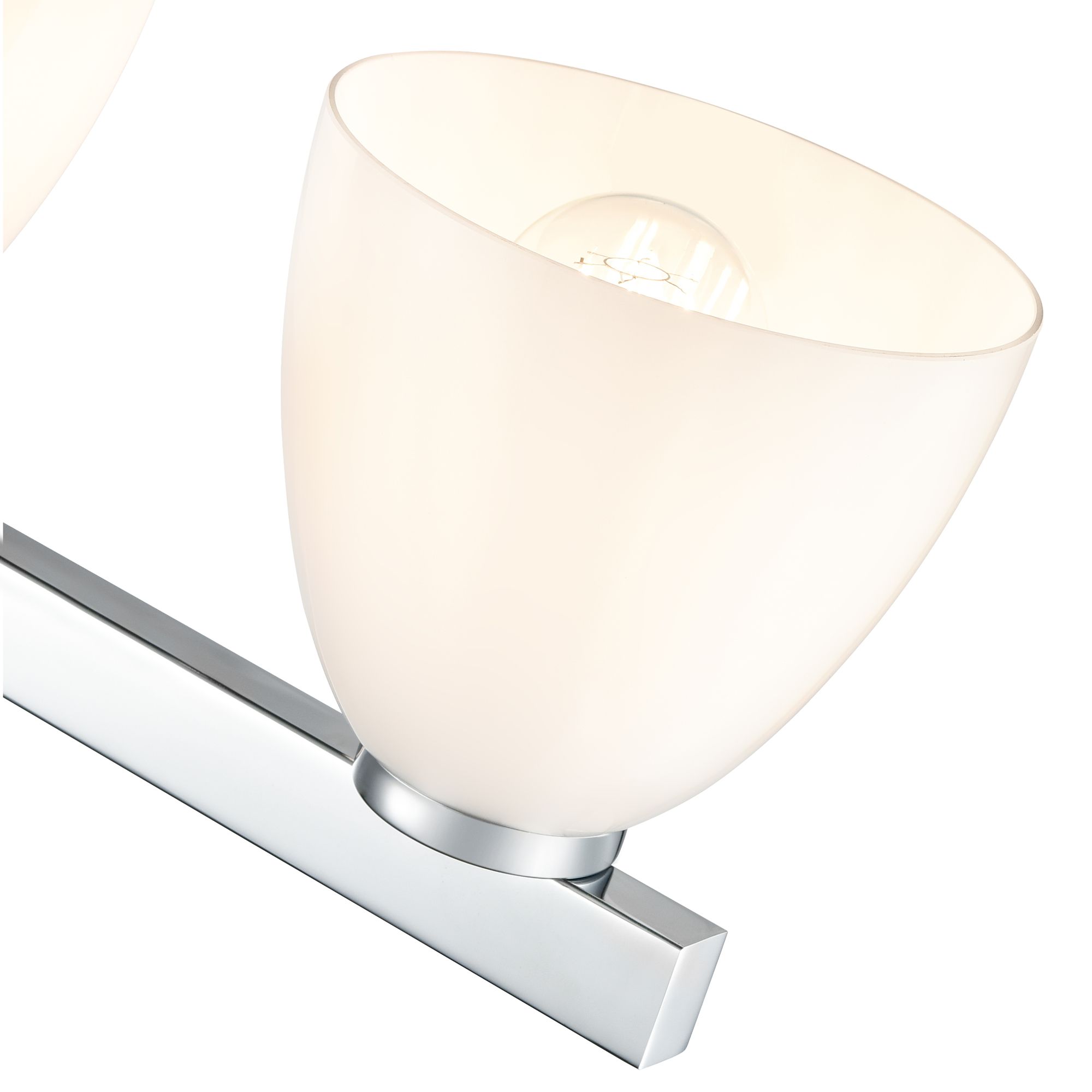 Image 5 Millennium Apria 4-Light 33" Polished Chrome Vanity Light with Glass Shade more views