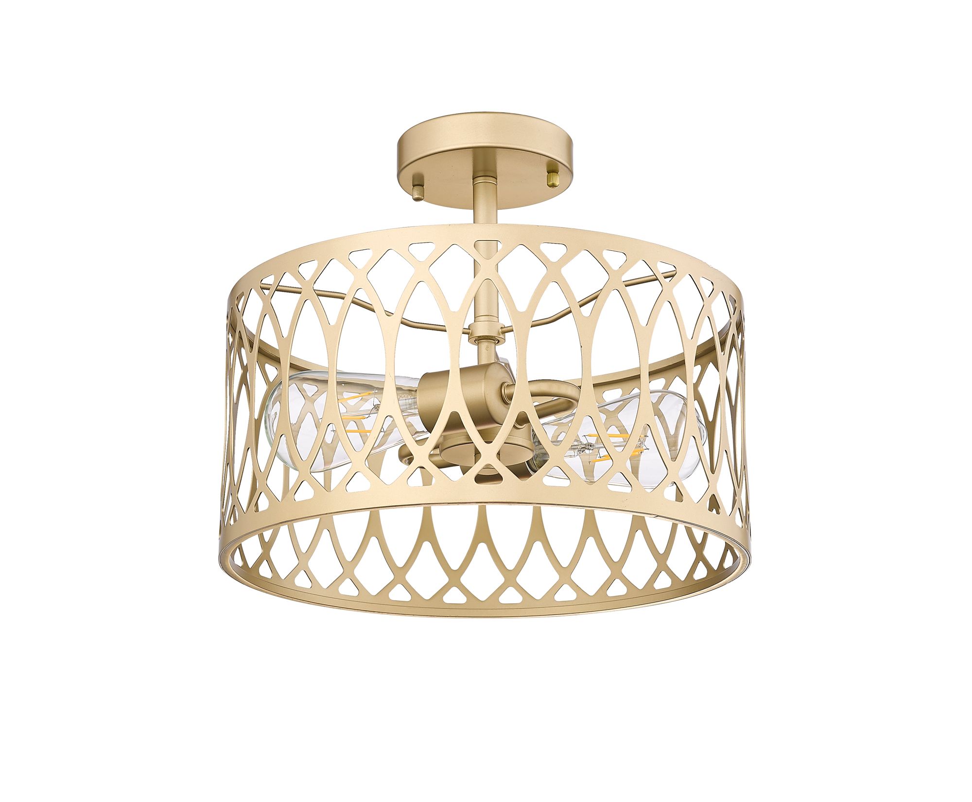 Image 3 Millennium Arelyn 2-Light Painted Modern Gold Semi-Flush Ceiling Mount more views