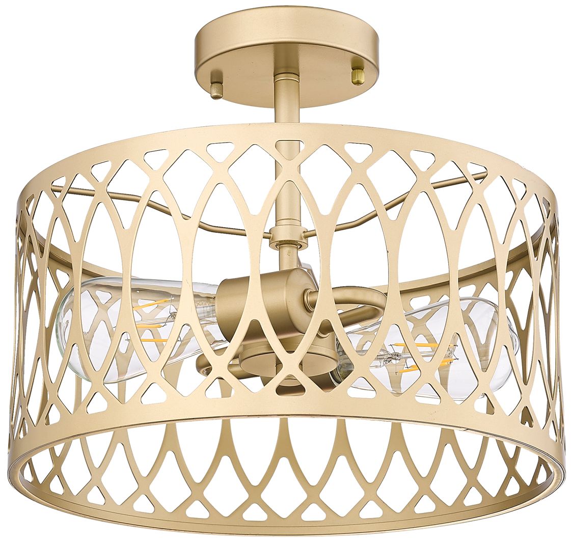 Image 3 Millennium Arelyn Semi-Flush Ceiling Mount Painted Modern Gold more views