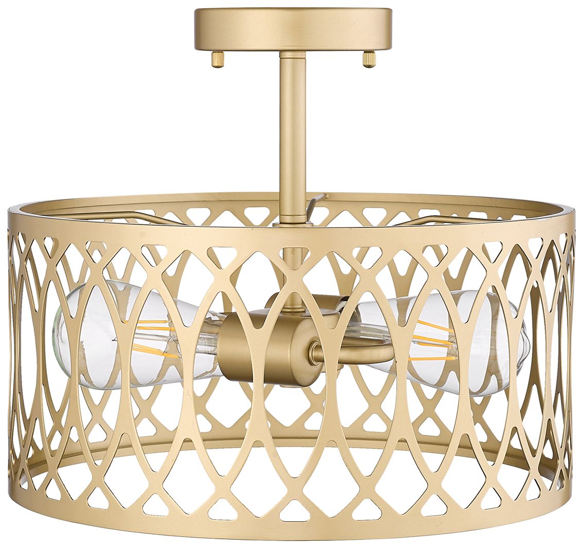 Image 4 Millennium Arelyn Semi-Flush Ceiling Mount Painted Modern Gold more views