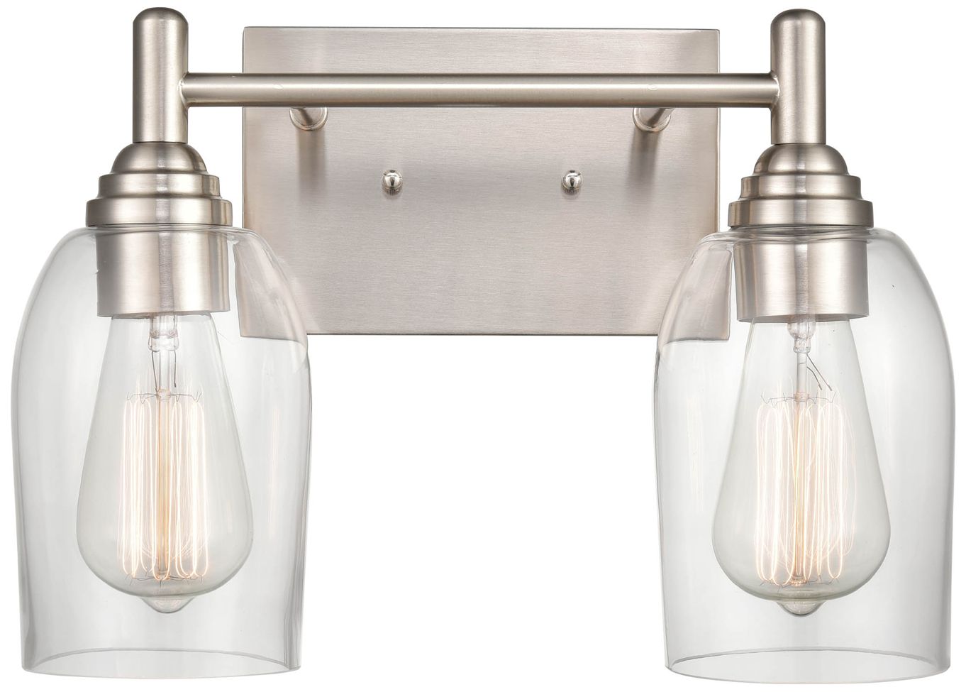 Millennium Arlett 2-Light 13.25" Brushed Nickel Vanity Light with Shade