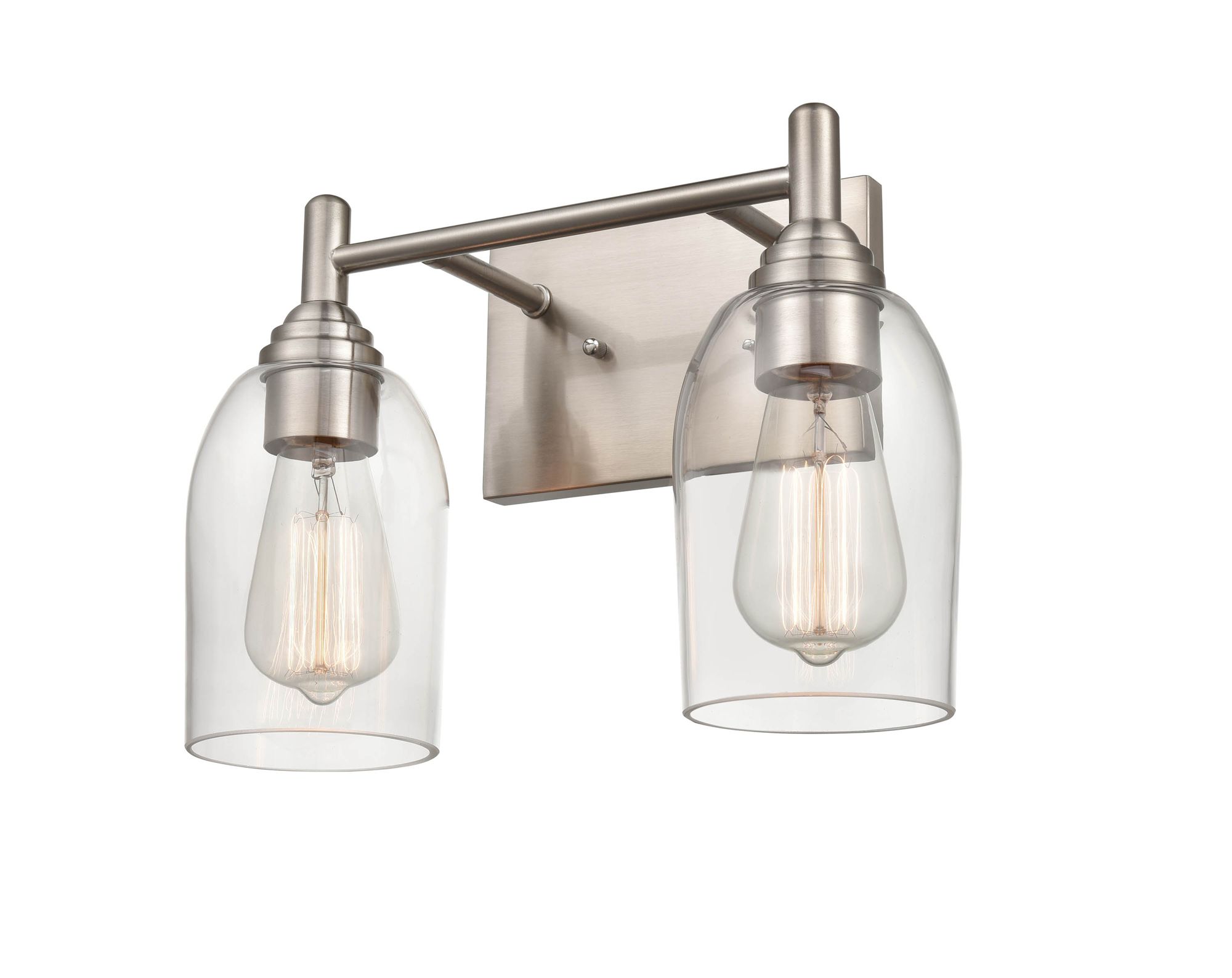 Image 4 Millennium Arlett 2-Light 13.25" Brushed Nickel Vanity Light with Shade more views