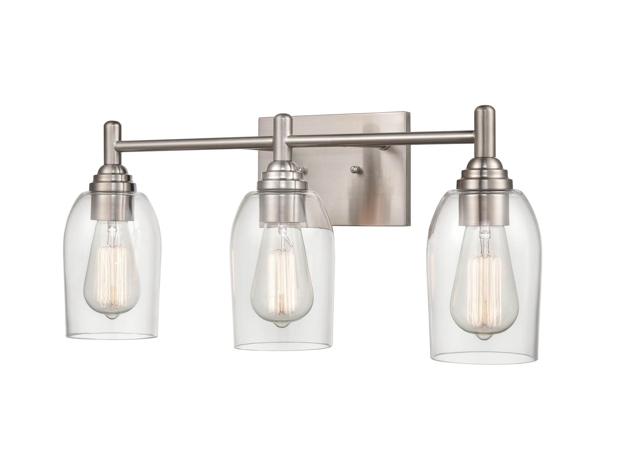 Image 2 Millennium Arlett 3-Light 22" Brushed Nickel Vanity Light with Glass Shade more views
