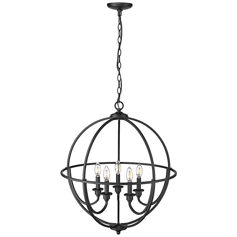 Image 4 Millennium Artemis Chandelier Ceiling Light Black more views