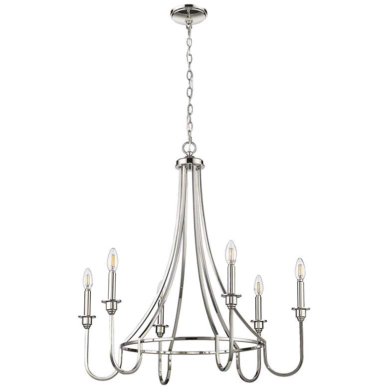 Image 1 Millennium Artemis Chandelier Ceiling Light Nickel
