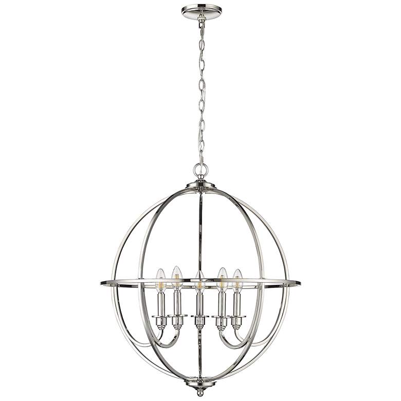 Image 1 Millennium Artemis Chandelier Ceiling Light Nickel