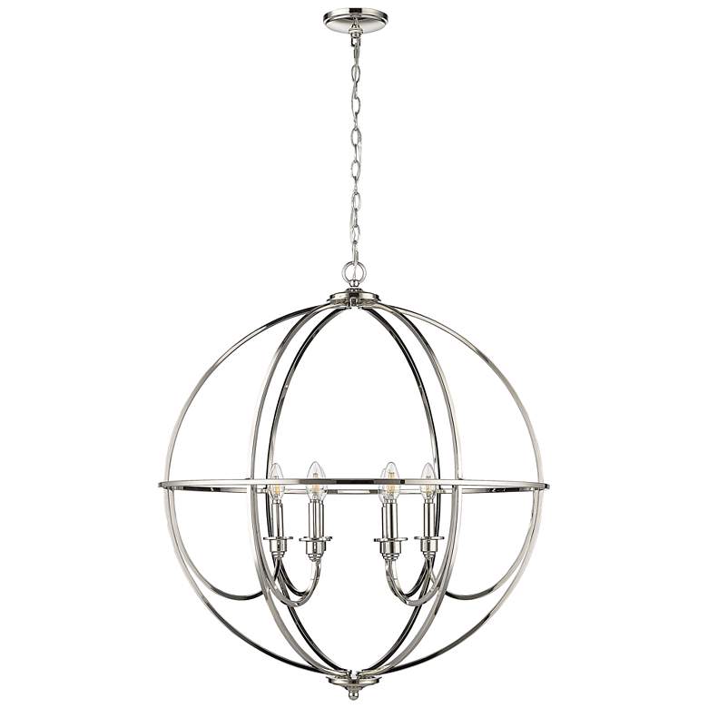Image 1 Millennium Artemis Chandelier Ceiling Light Nickel