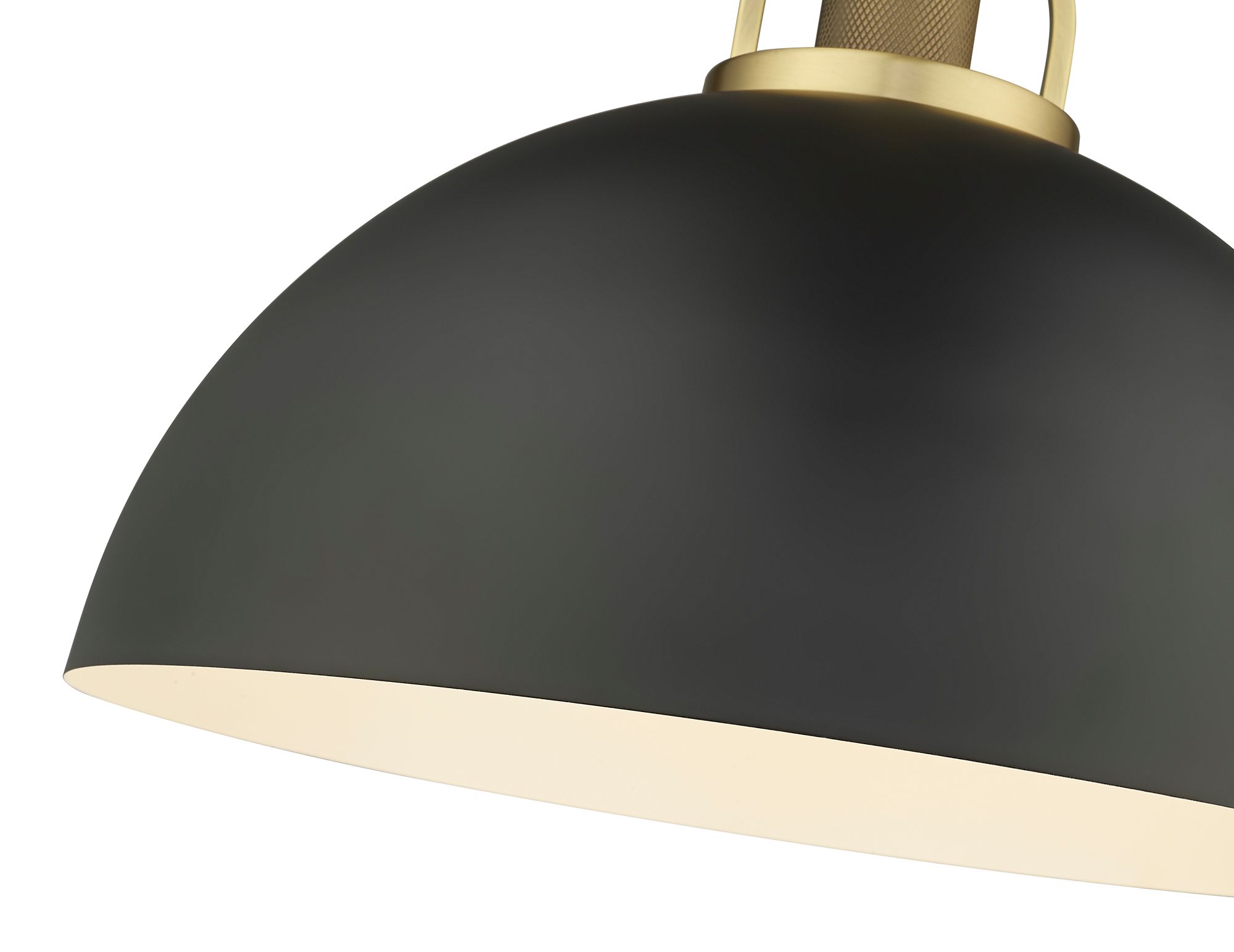 Millennium Artistan 1-Light 17.75" Vintage Brass/Matte Black Pendant