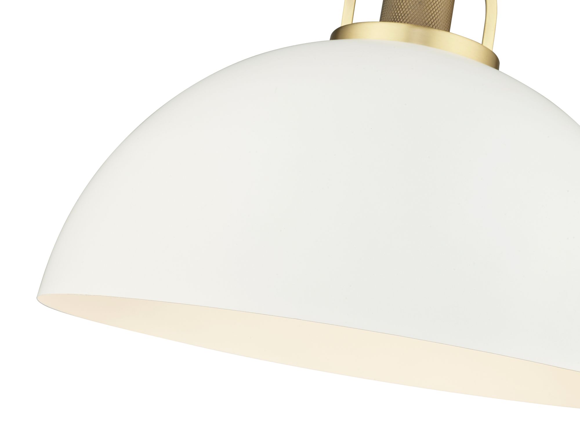 Millennium Artistan 1-Light 17.75" Vintage Brass/Matte White Pendant