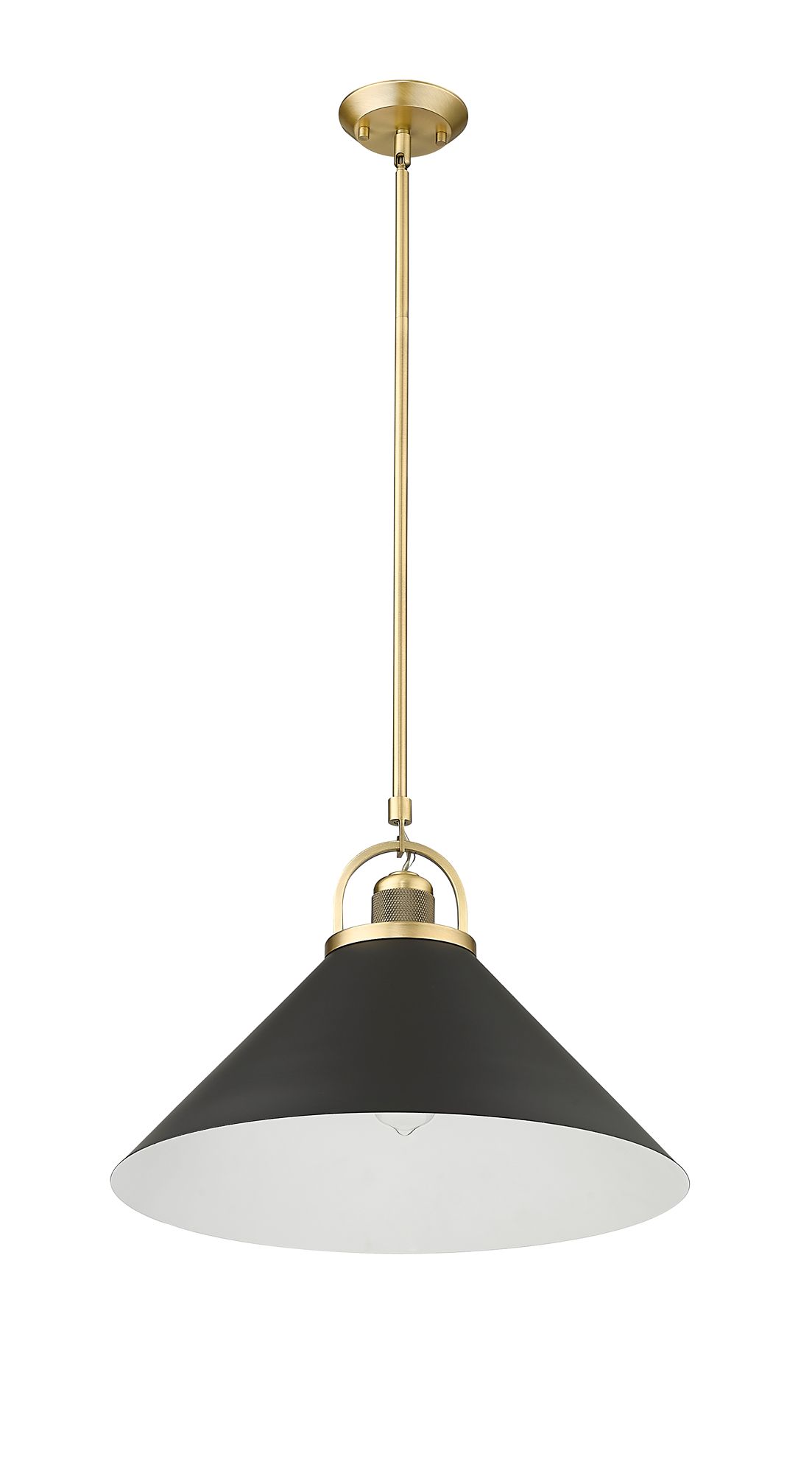 Image 4 Millennium Artistan 1-Light Vintage Brass / Matte Black Pendant more views