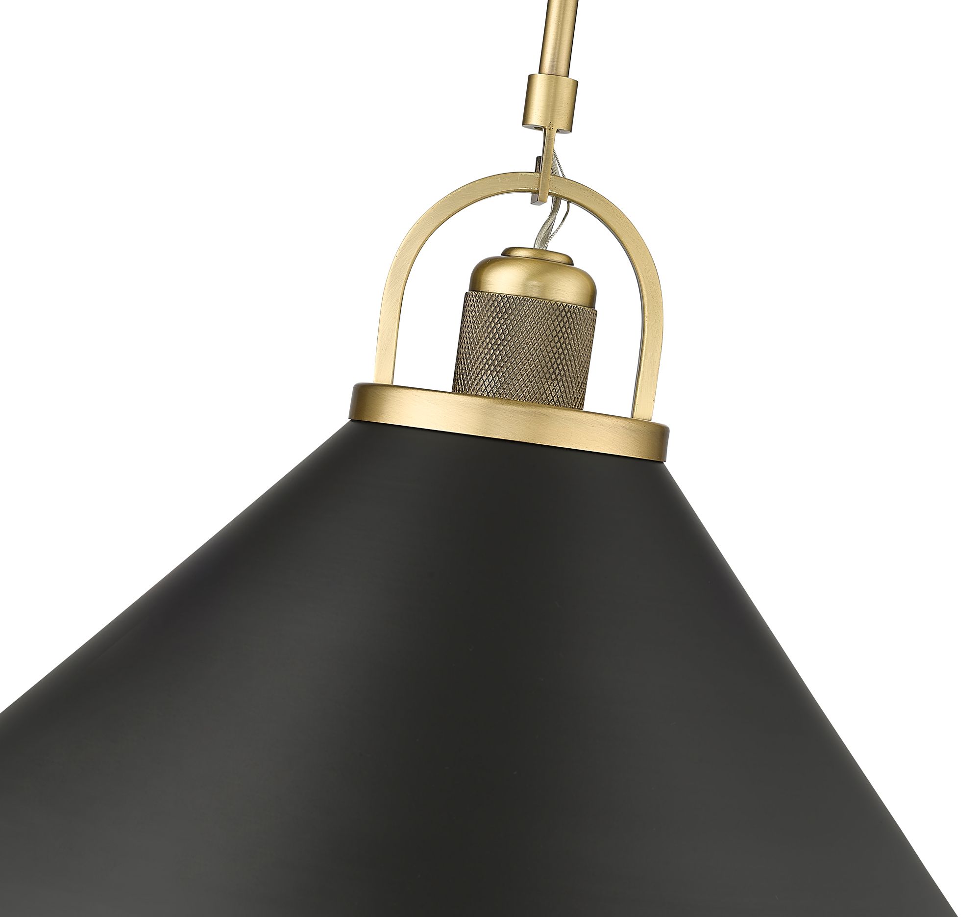 Image 6 Millennium Artistan 1-Light Vintage Brass / Matte Black Pendant more views