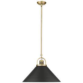 Image1 of Millennium Artistan Pendant light Vintage Brass / Matte Black