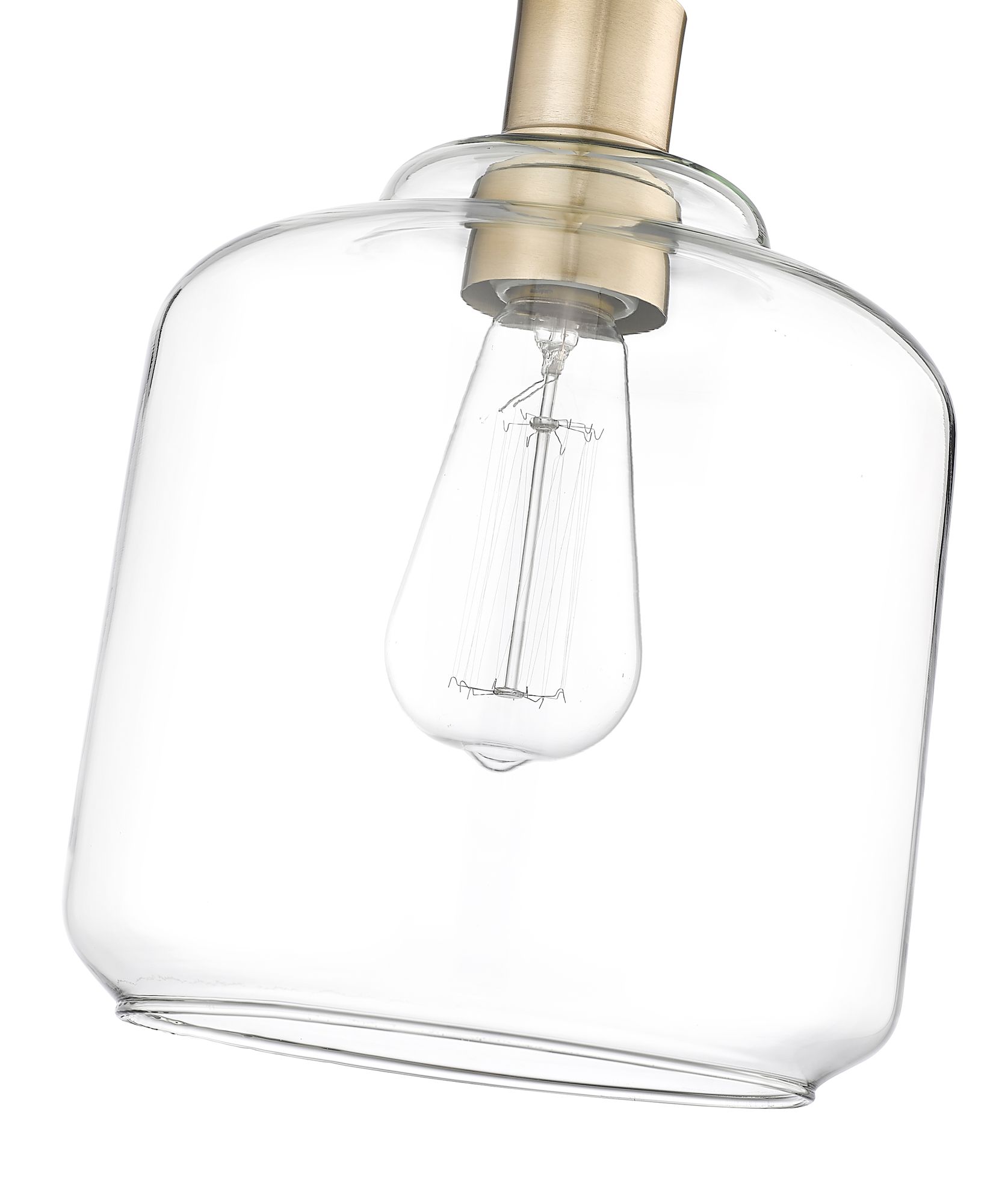 Image 7 Millennium Asheville 1-Light 8" Modern Gold Mini Pendant with Glass Shade more views