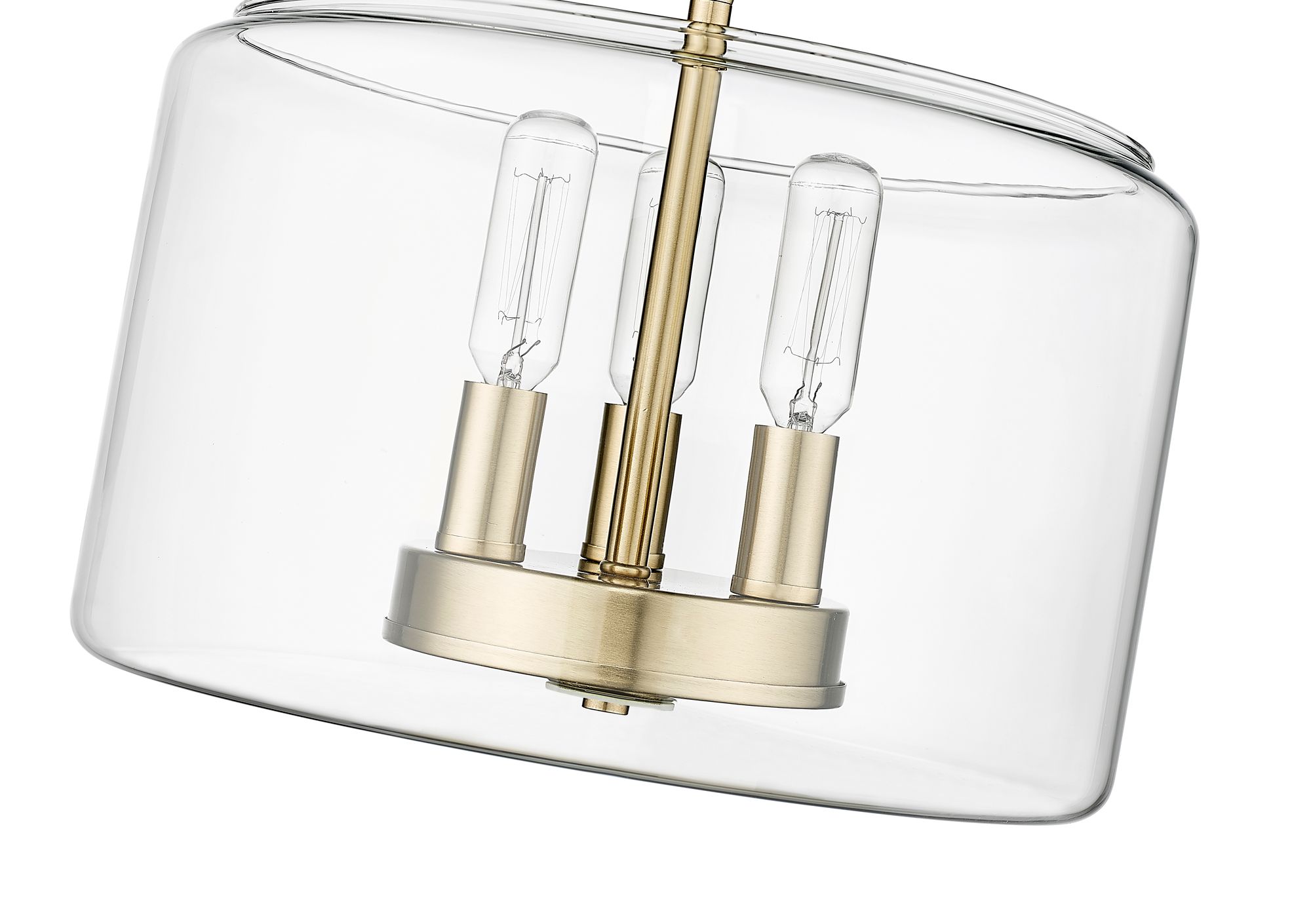 Image 6 Millennium Asheville 11" Modern Gold Semi-Flush with Glass Shade more views