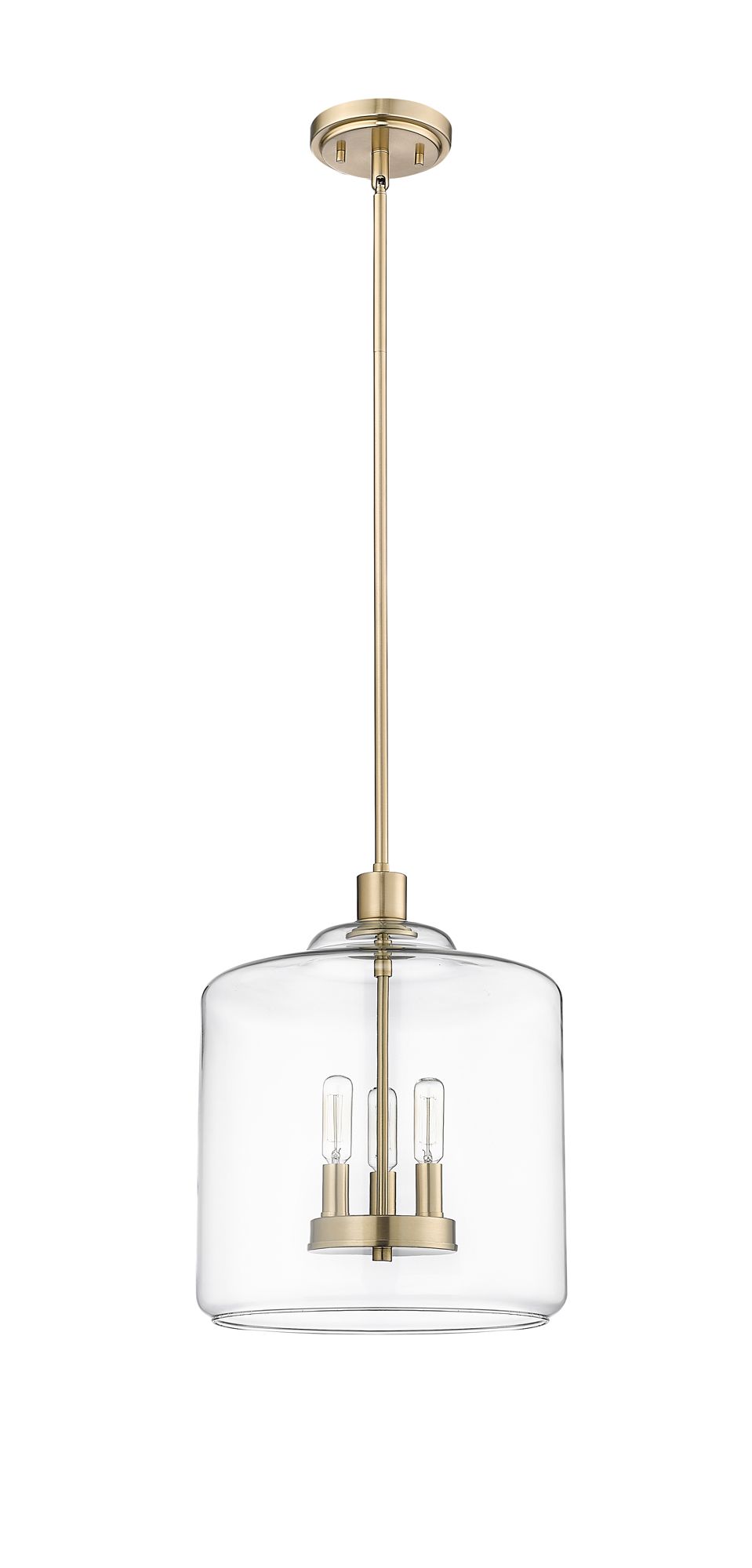 Image 2 Millennium Asheville 3-Light 12" Modern Gold Pendant with Glass Shade more views