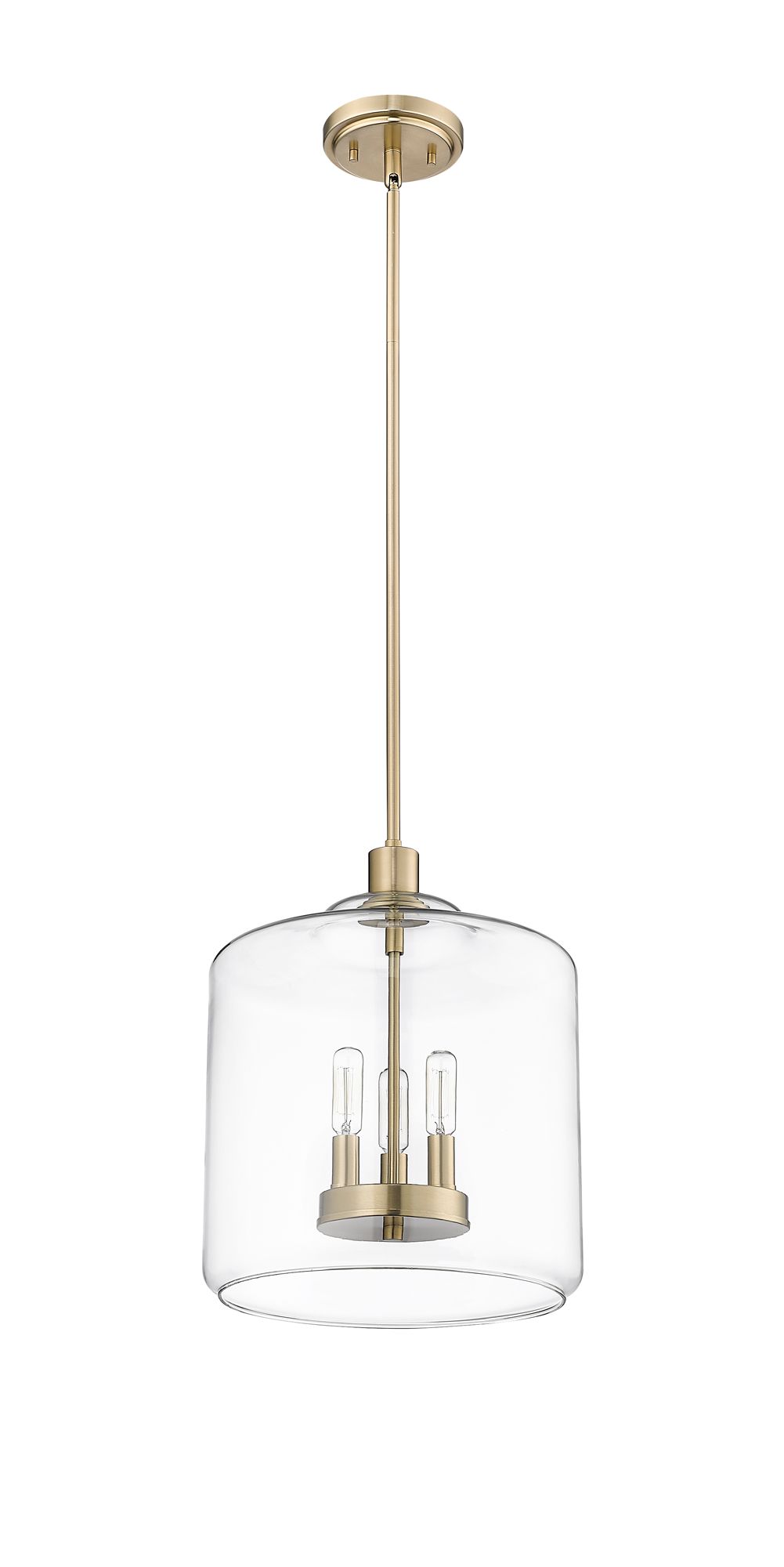 Image 4 Millennium Asheville 3-Light 12" Modern Gold Pendant with Glass Shade more views