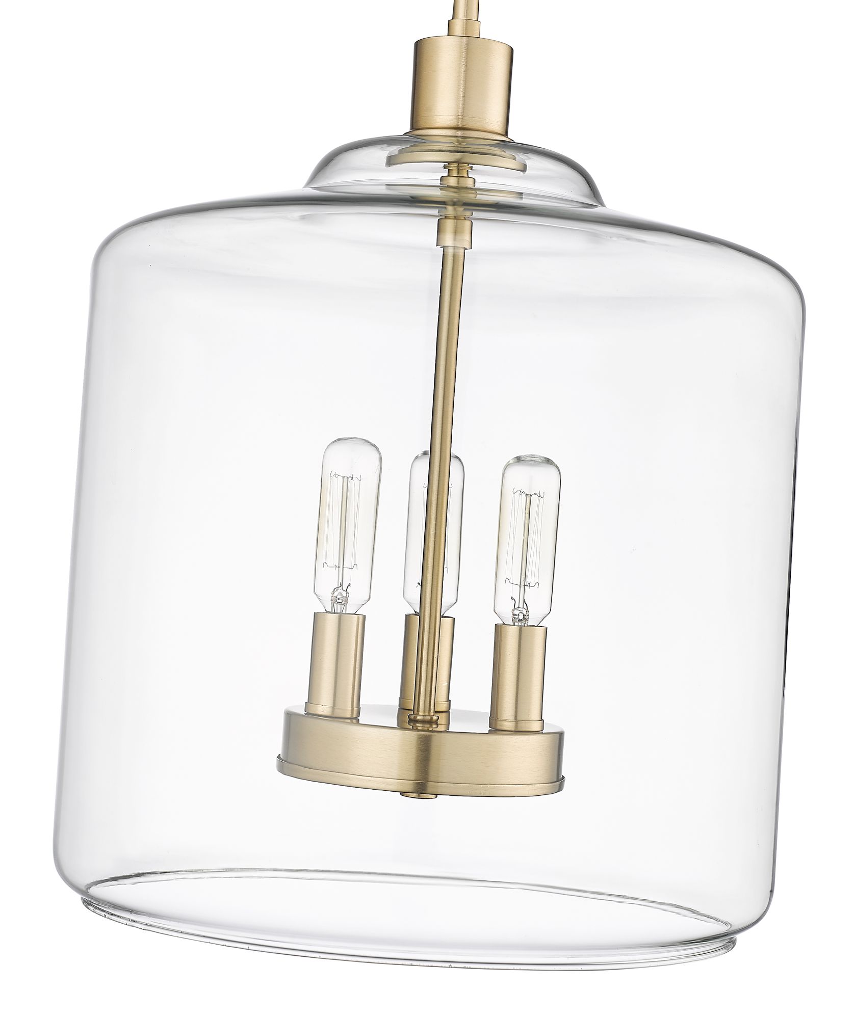 Image 6 Millennium Asheville 3-Light 12" Modern Gold Pendant with Glass Shade more views