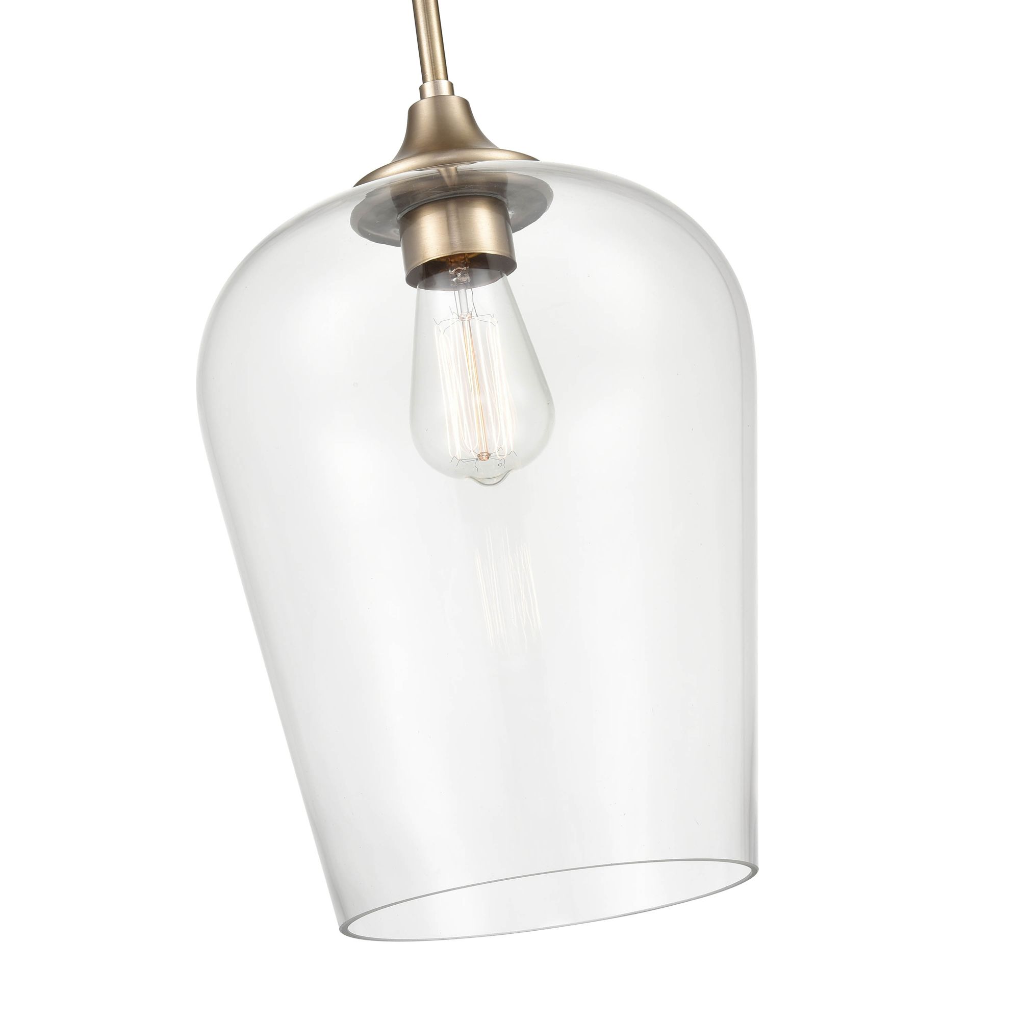 Image 3 Millennium Ashford 1-Light 10" Modern Gold Mini Pendant with Glass Shade more views