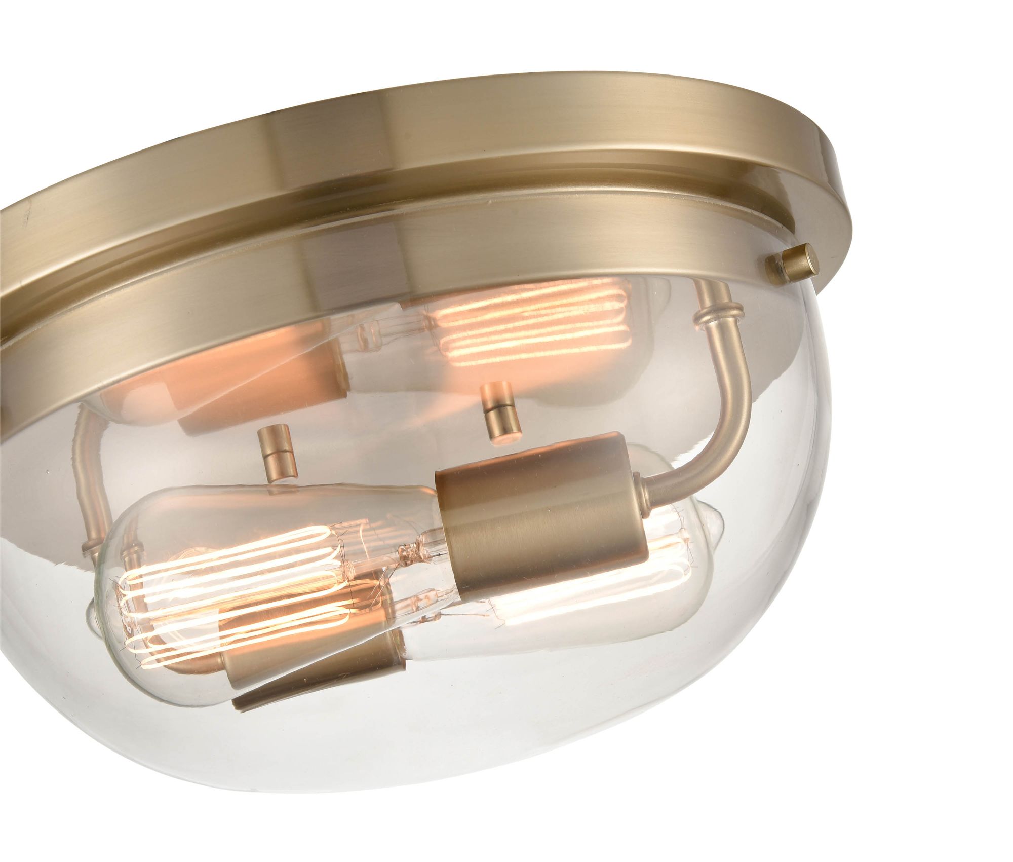 Image 3 Millennium Ashford 2-Light 13" Modern Gold Flush Mount with Glass Shade more views
