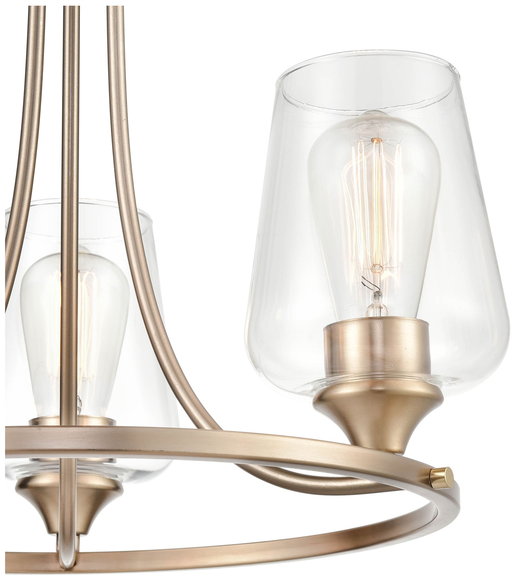 Image 3 Millennium Ashford 3-Light 18" Modern Gold Chandelier with Glass Shade more views