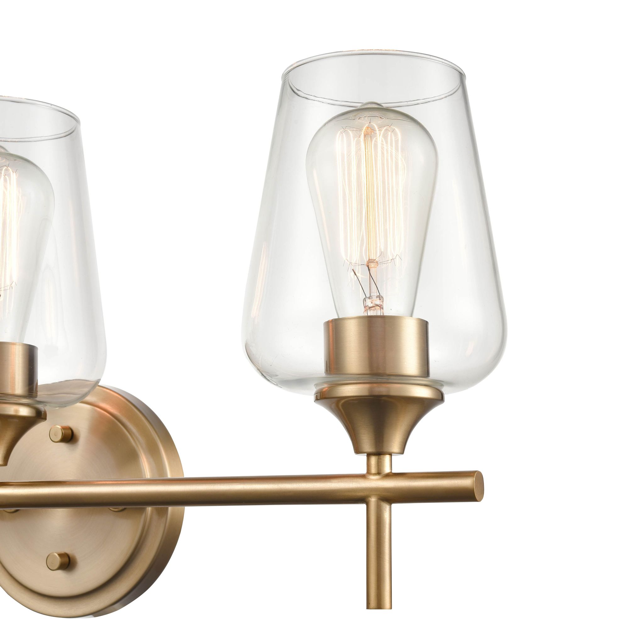 Image 2 Millennium Ashford 3-Light 22" Modern Gold Vanity Light with Glass Shade more views