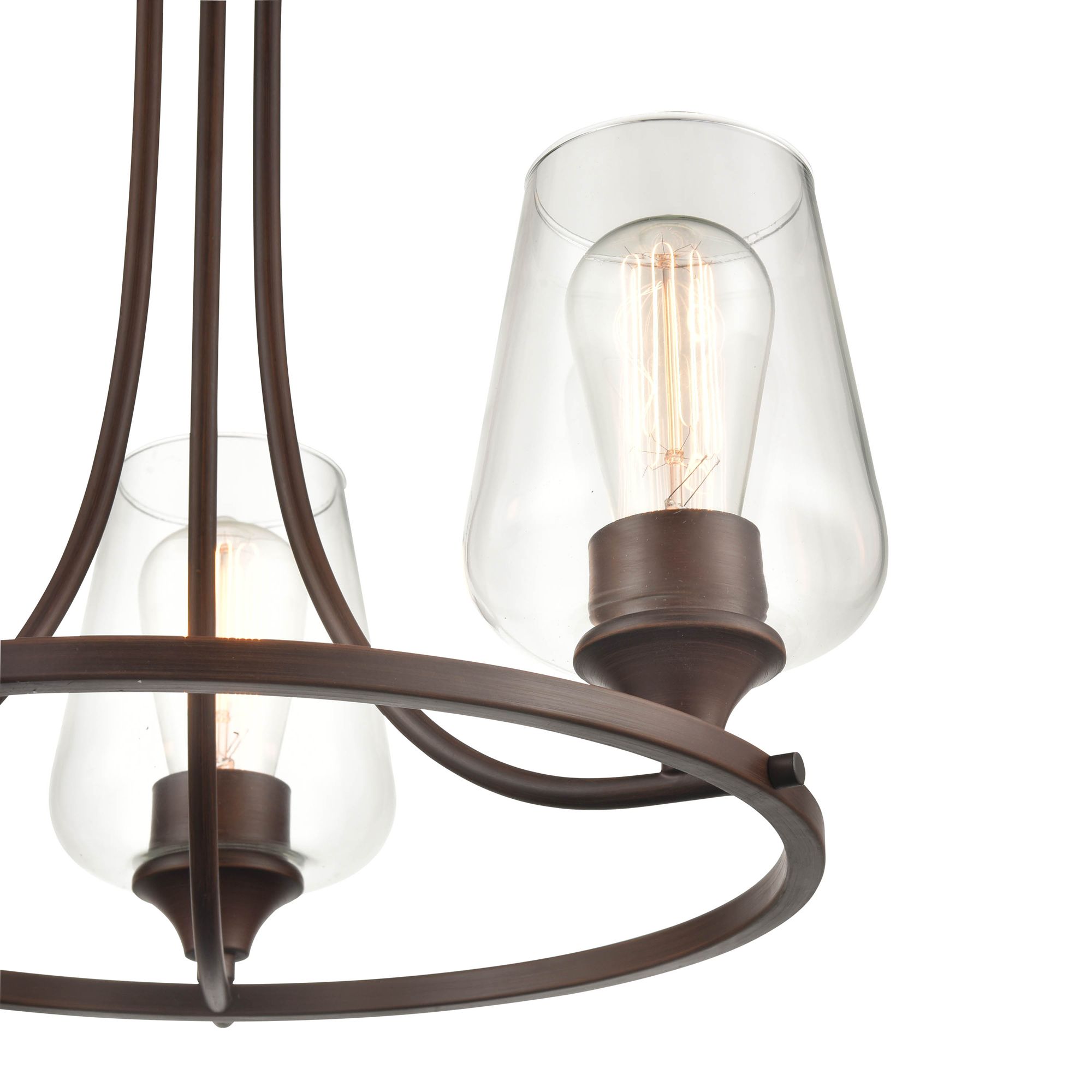 Image 2 Millennium Ashford 3 Light Chandelier Fixture in Rubbed Bronze more views