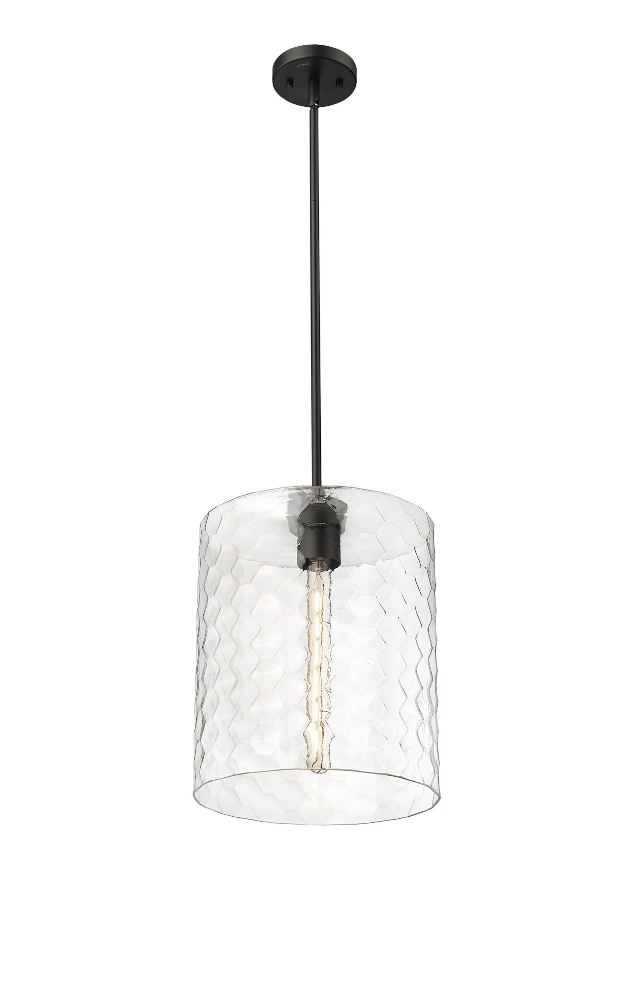 Image 4 Millennium Ashli 1-Light 12" Brushed Nickel Pendant with Glass Shade more views