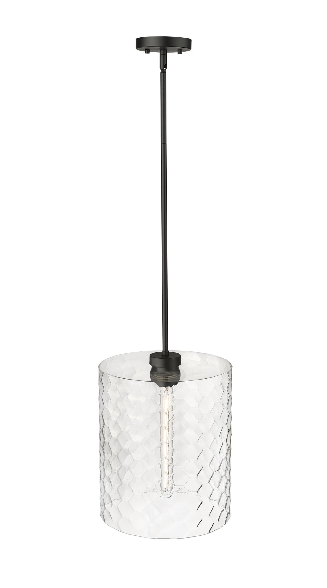 Image 5 Millennium Ashli 1-Light 12" Brushed Nickel Pendant with Glass Shade more views