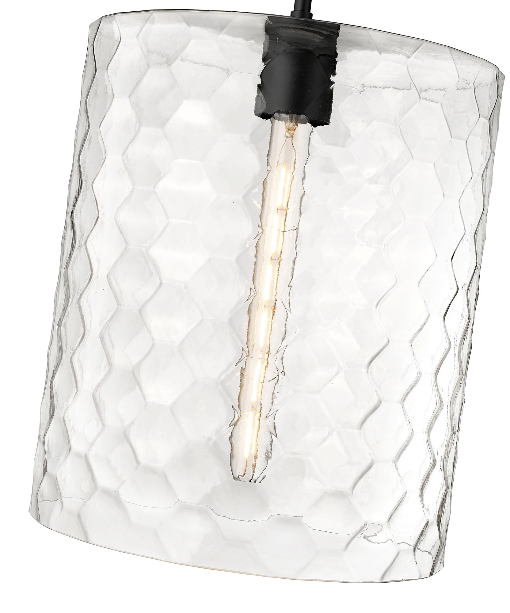 Image 5 Millennium Ashli 1-Light 12" Matte Black Pendant with Glass Shade more views