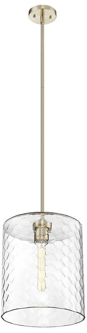 Millennium Ashli 1-Light 12" Modern Gold Pendant with Glass Shade