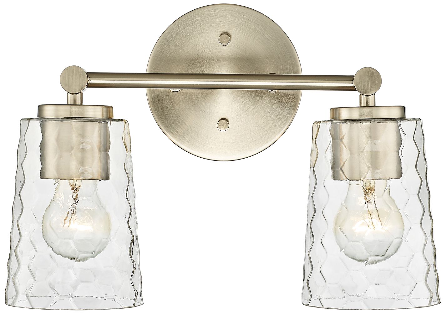 Millennium Ashli 2-Light 13.5" Modern Gold Vanity Light with Glass Shade