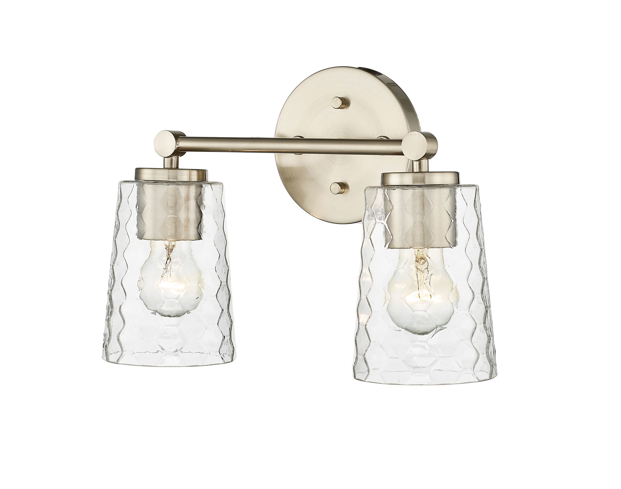 Image 2 Millennium Ashli 2-Light 13.5" Modern Gold Vanity Light with Glass Shade more views