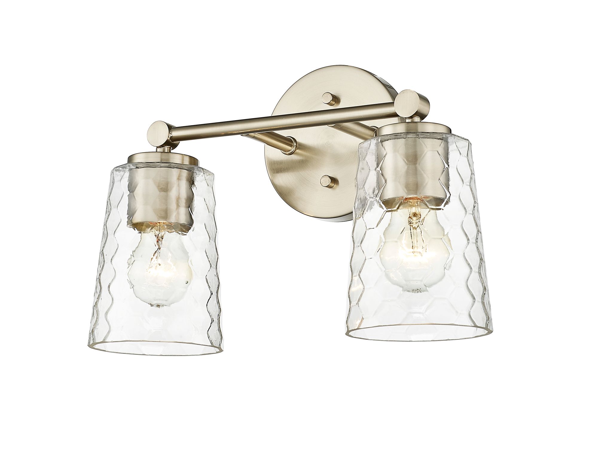 Image 4 Millennium Ashli 2-Light 13.5" Modern Gold Vanity Light with Glass Shade more views