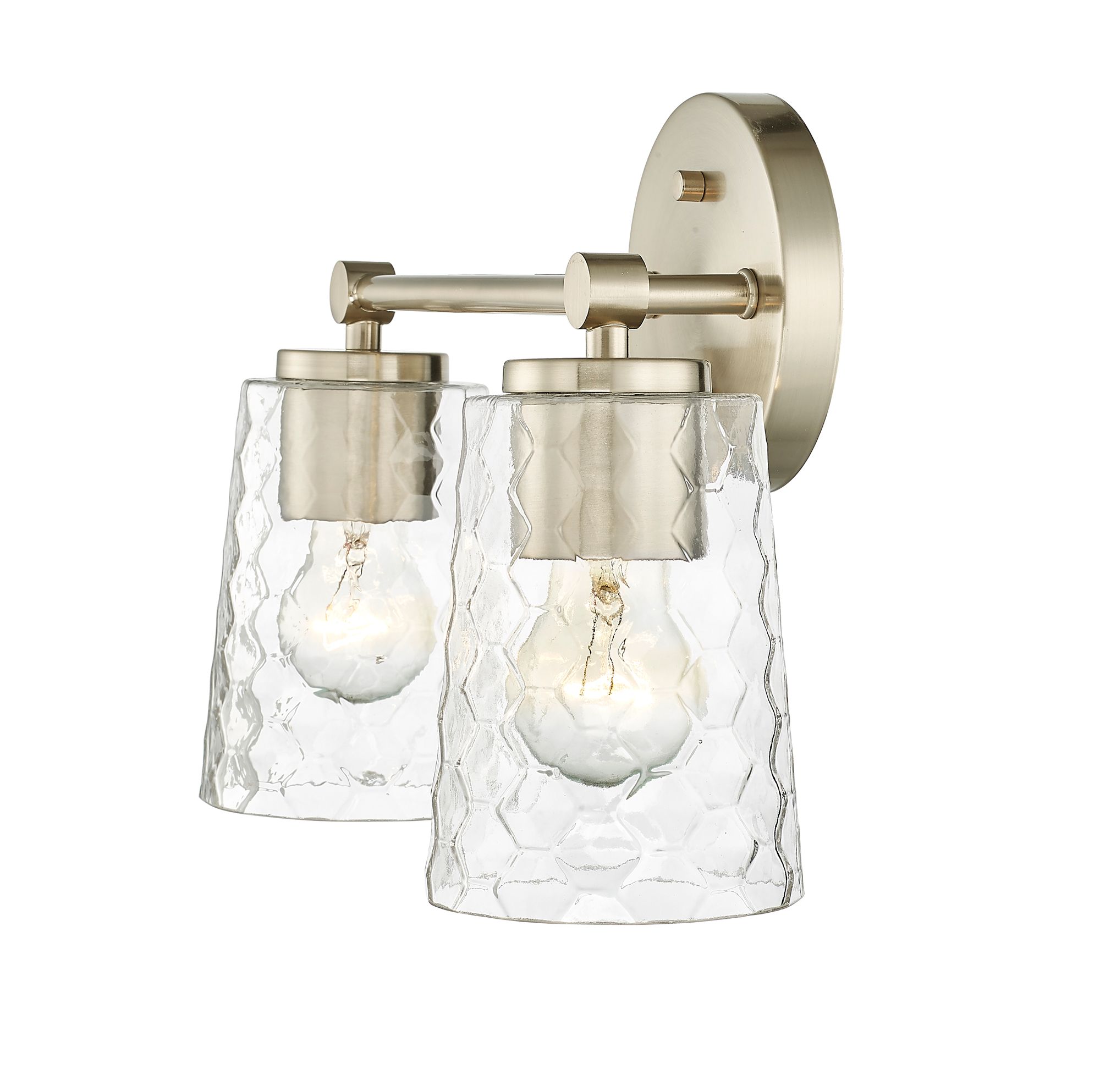 Image 5 Millennium Ashli 2-Light 13.5" Modern Gold Vanity Light with Glass Shade more views